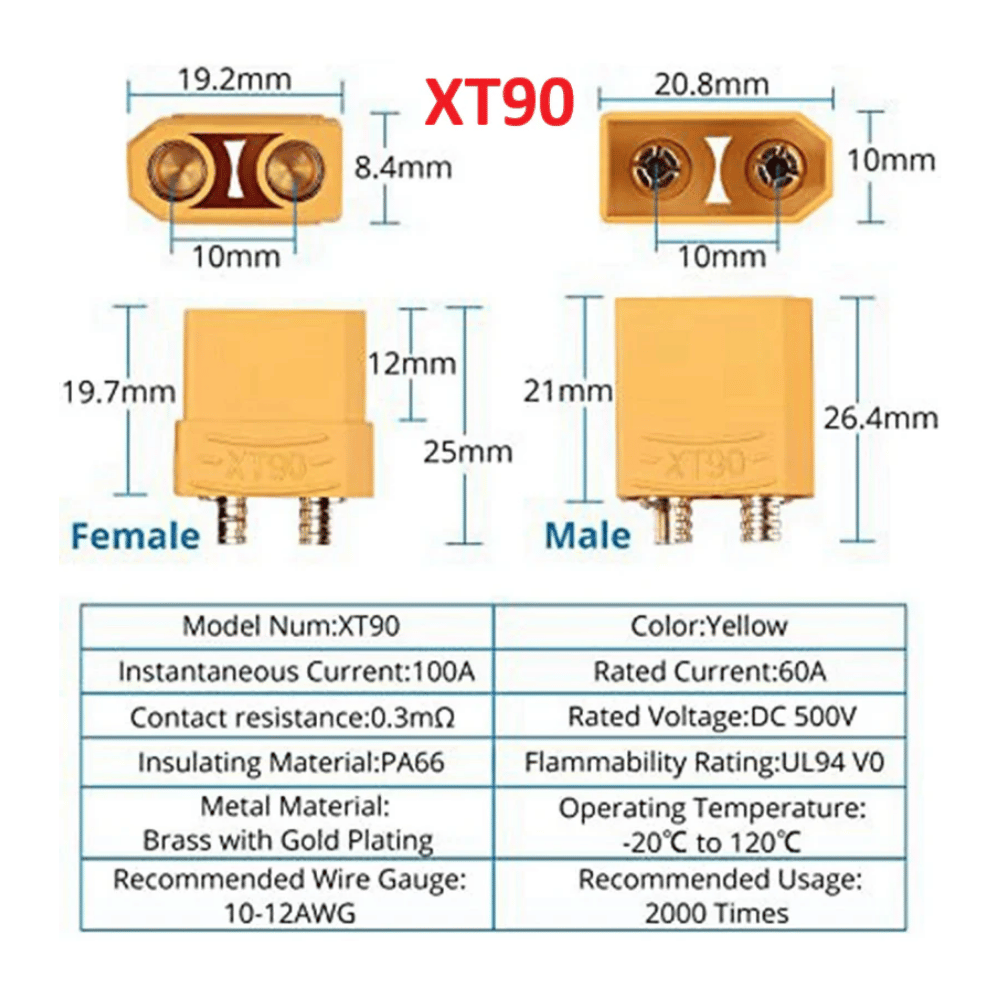 XT90 Dişi Konnektör