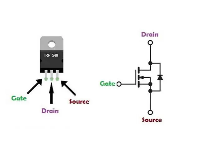 MOSFET gate drain source bacakları