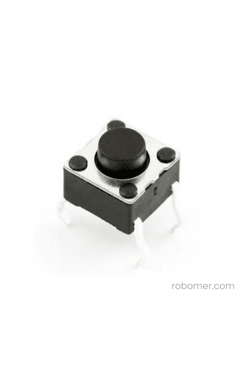 4 Pin Push Button - Siyah (6x6x5mm)