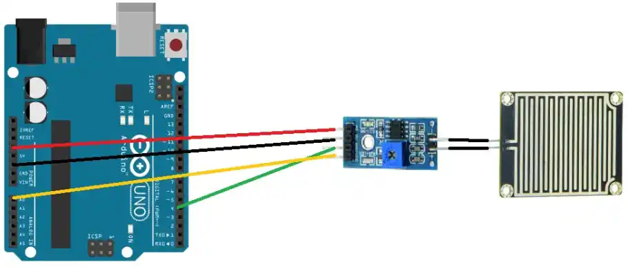 Yağmur Sensörü Arduino Bağlantı Şeması