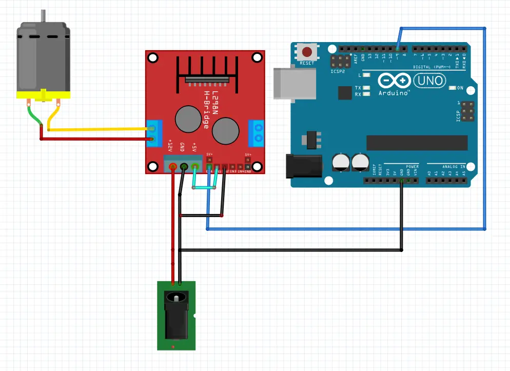 Arduino DC Motor Bağlantı Şeması