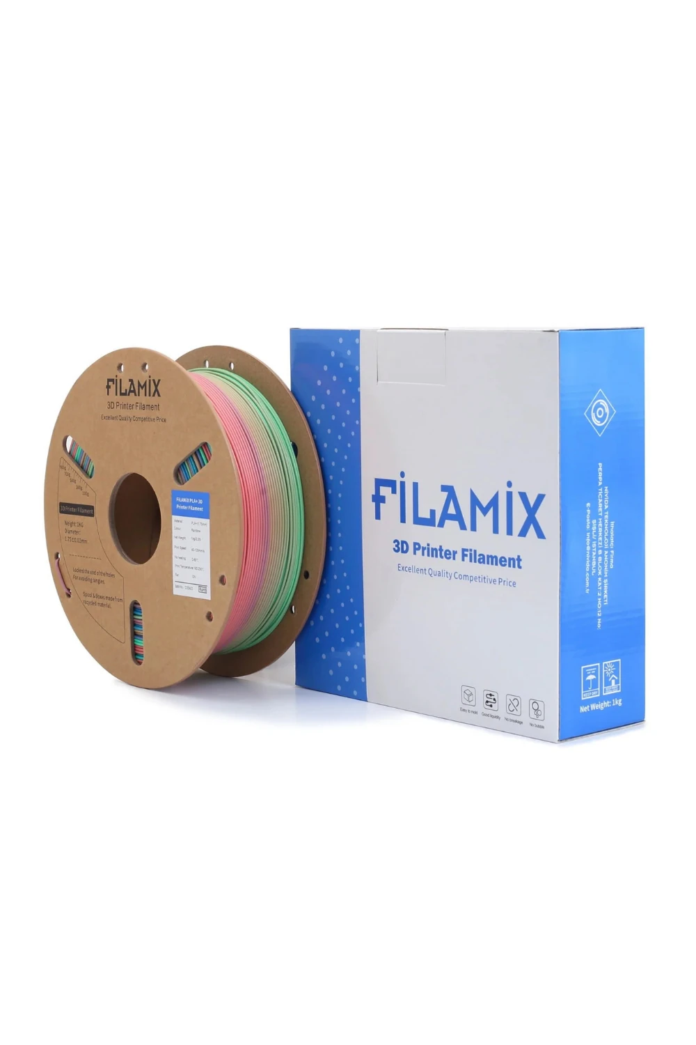 Filamix Rainbow PLA+ 1kg 1.75mm Filament