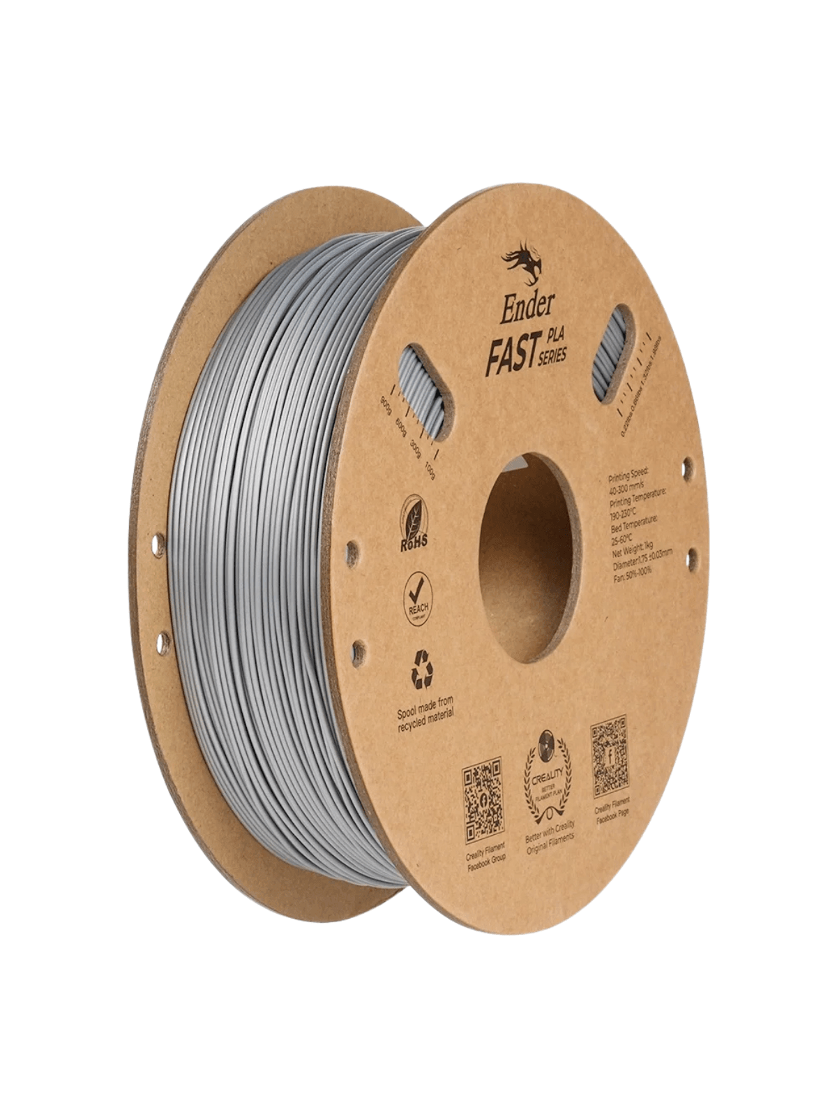 Creality - Ender Fast PLA Gumus Filament 1.75mm 1kg