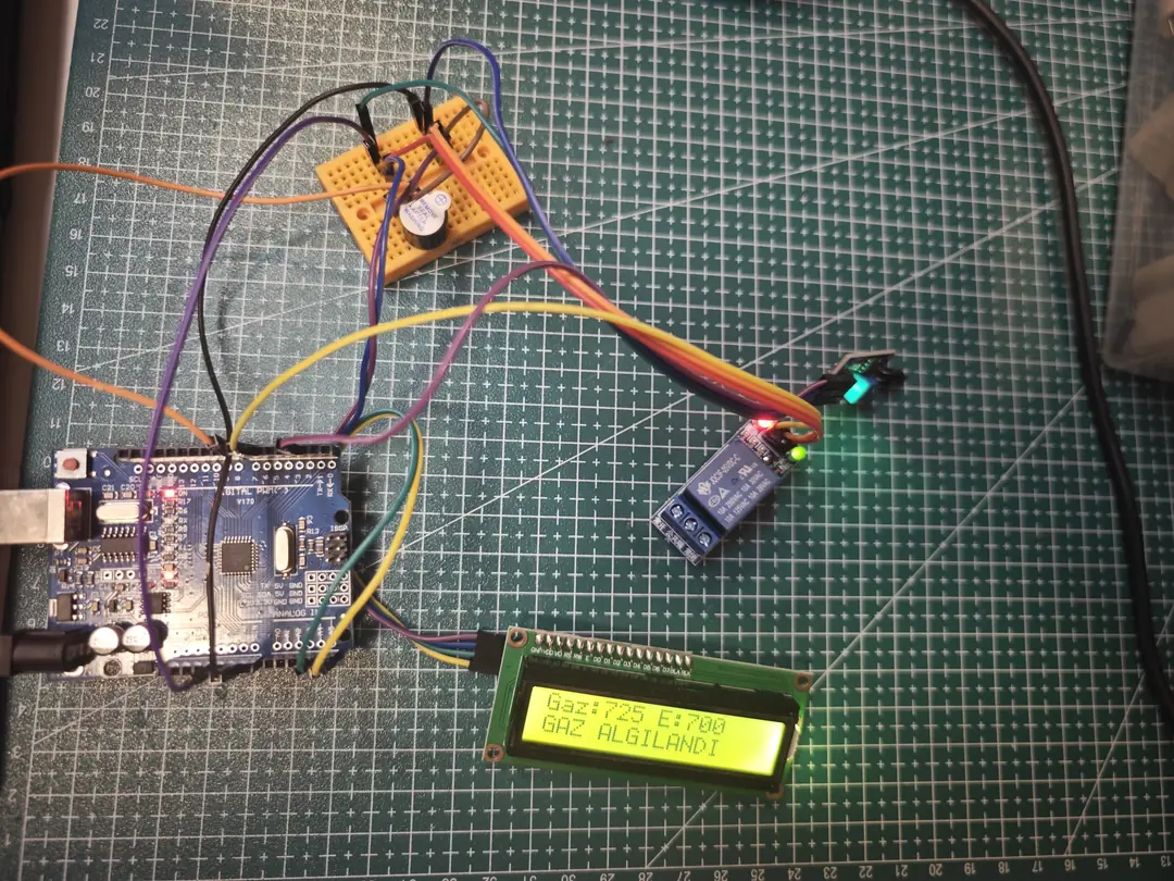 Arduino Gaz ve Alev Tespit Seti