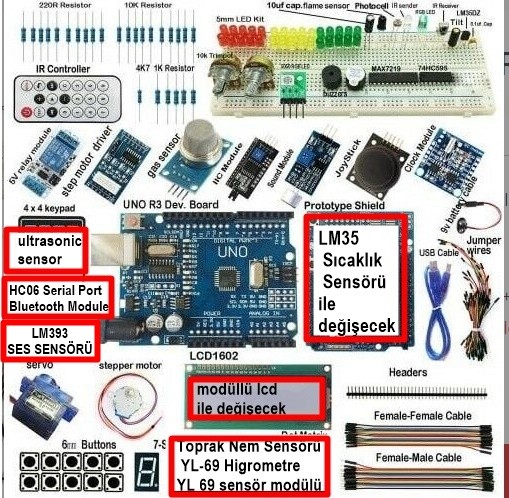 Arduino Proje Seti 41 Parça 