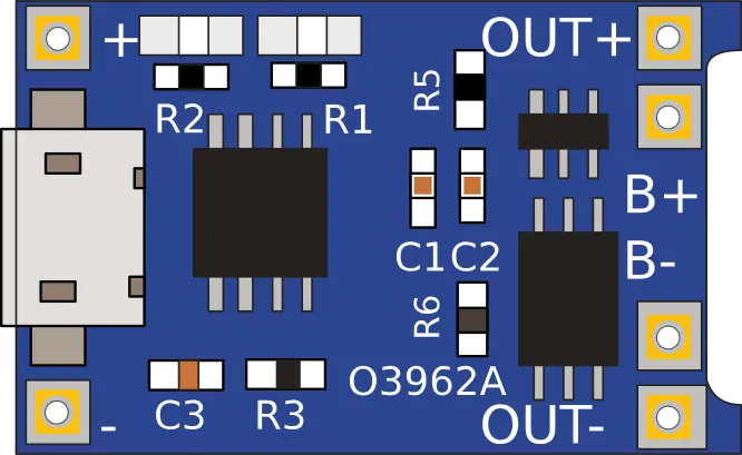 TP4056 USB Type-C Pinout