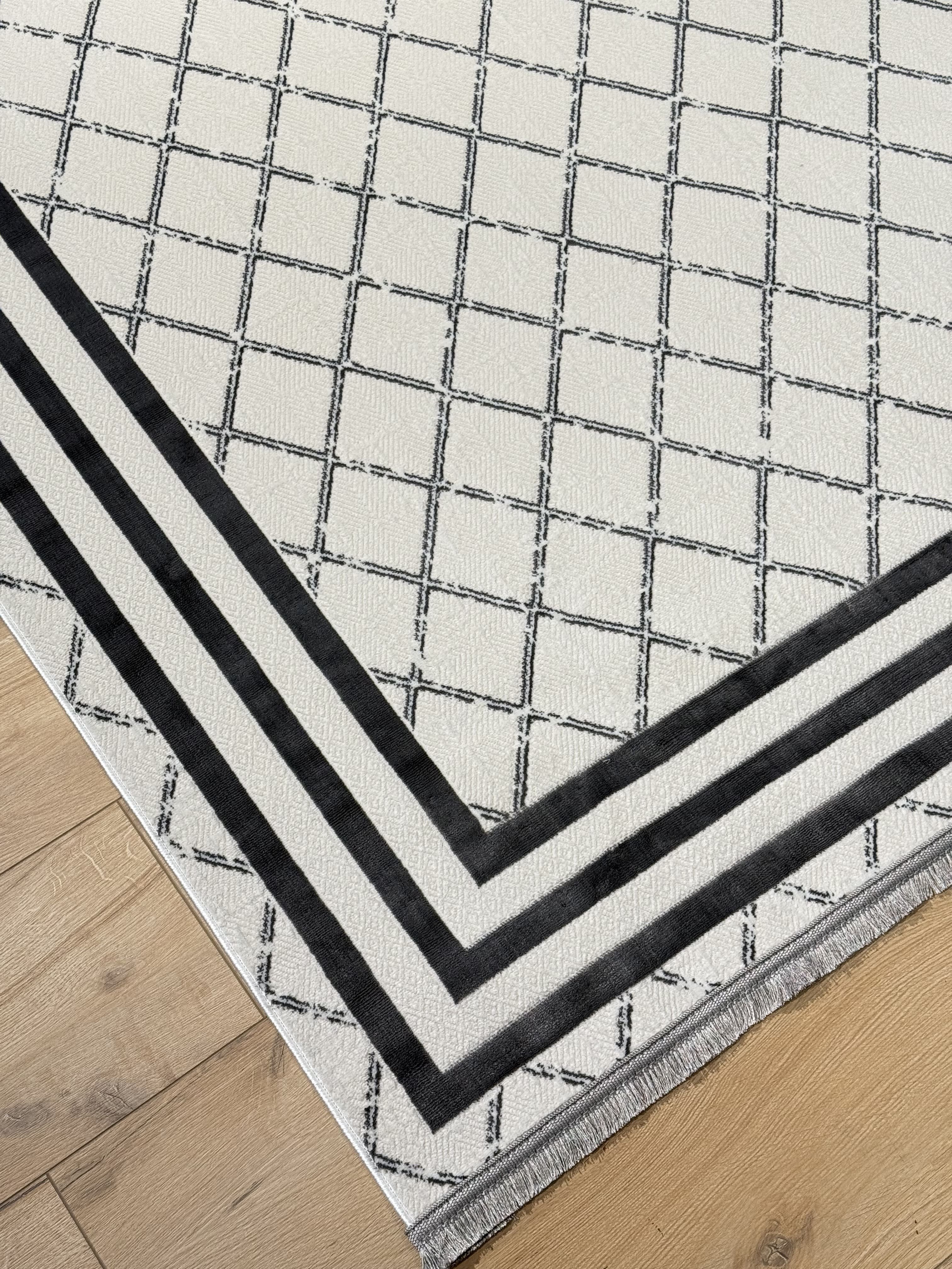 160X230 Kadife Kaymaz Mix Antrasit