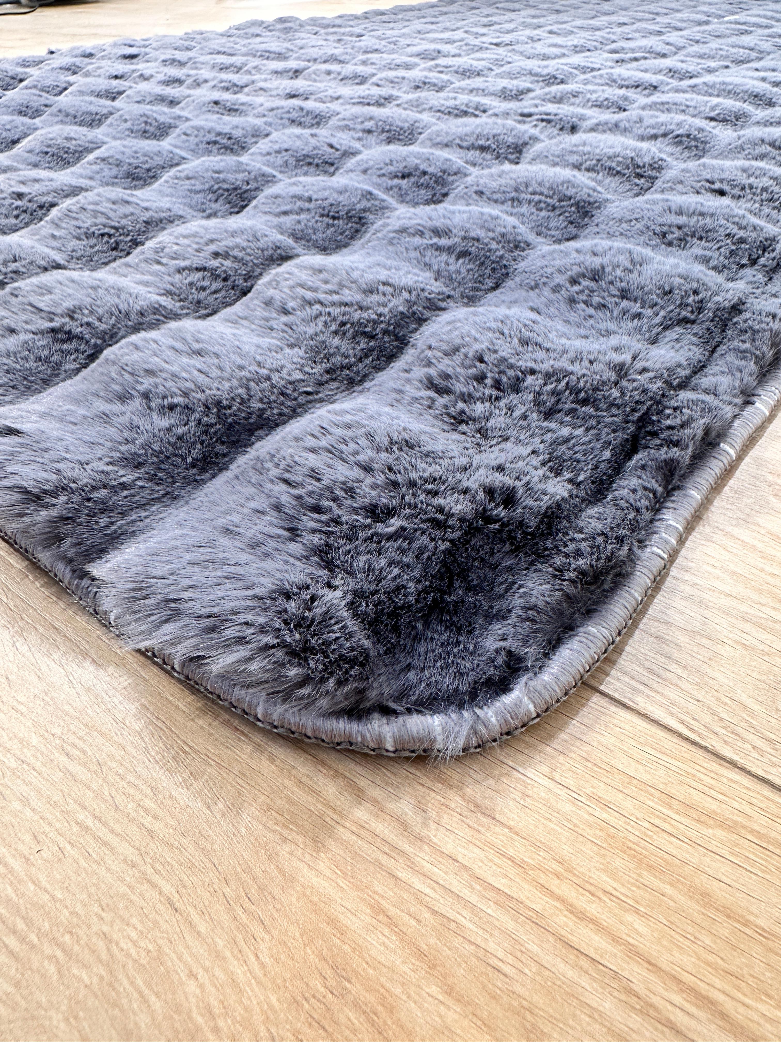 Paşha Home Loop Bubble Peluş/Post Halı Antrasit