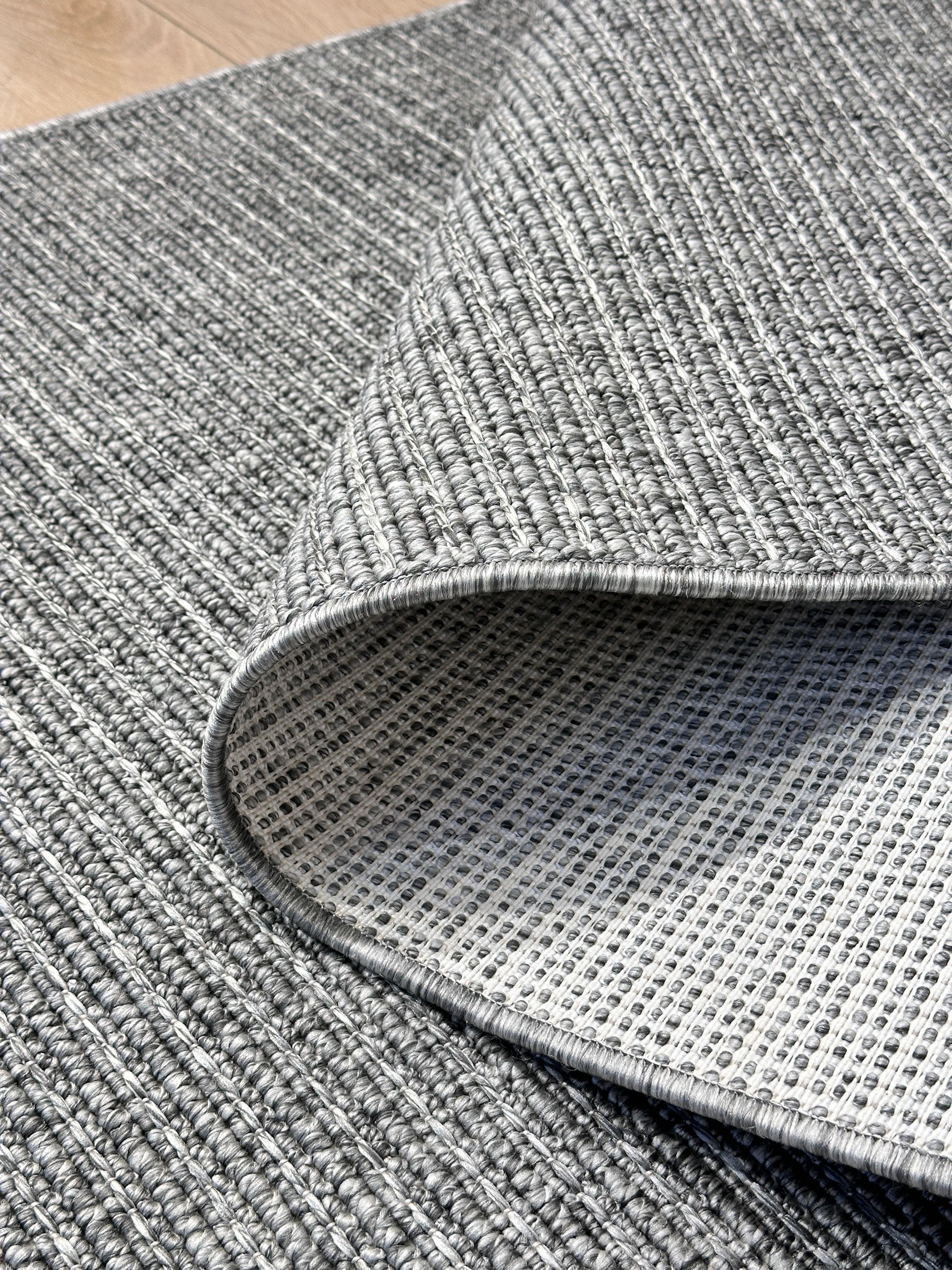 Özel Kesim Riva Jüt/Sisal Halı 6009E Antrasit