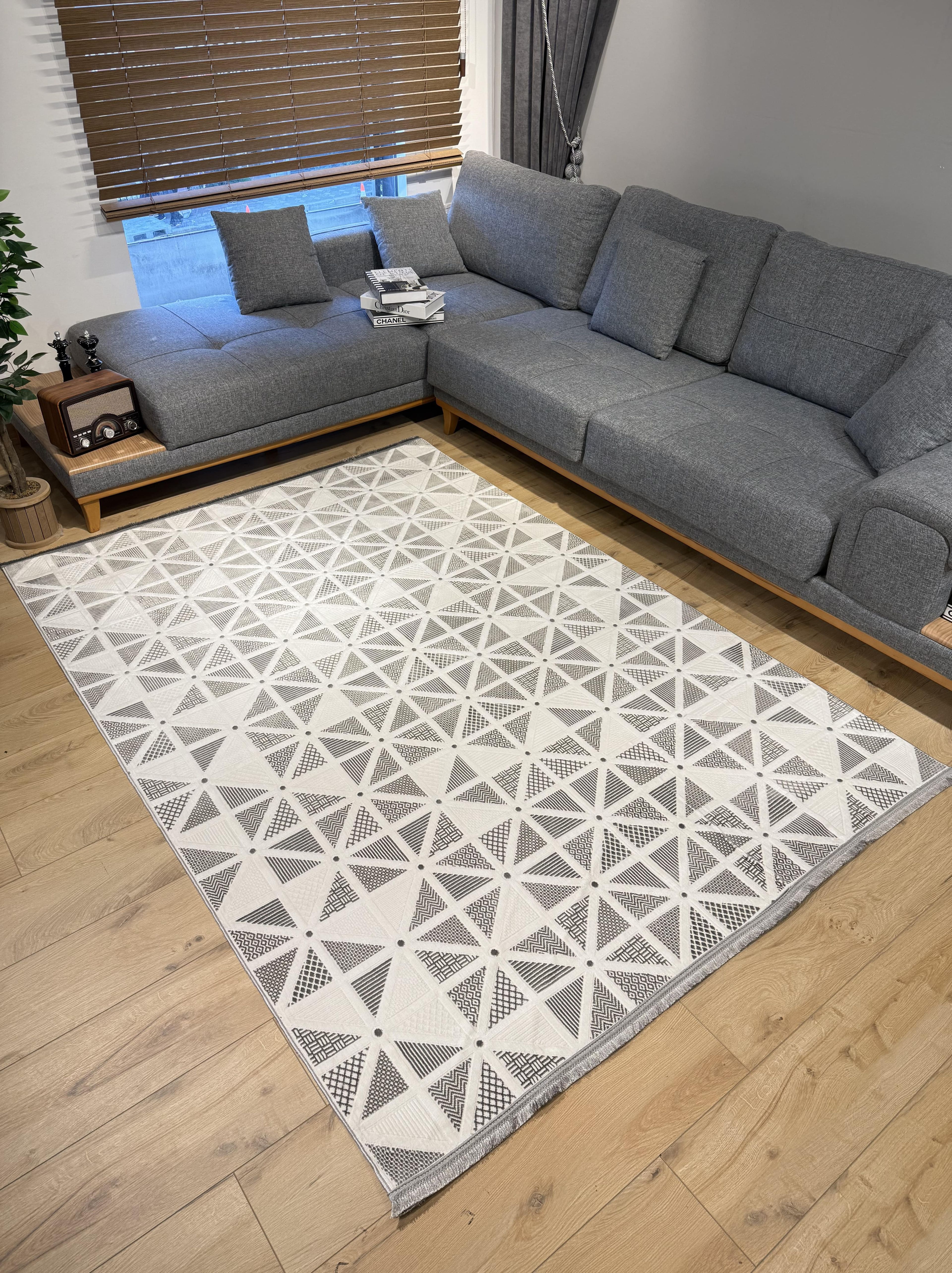 160X230 Kadife Kaymaz Mix Vizon