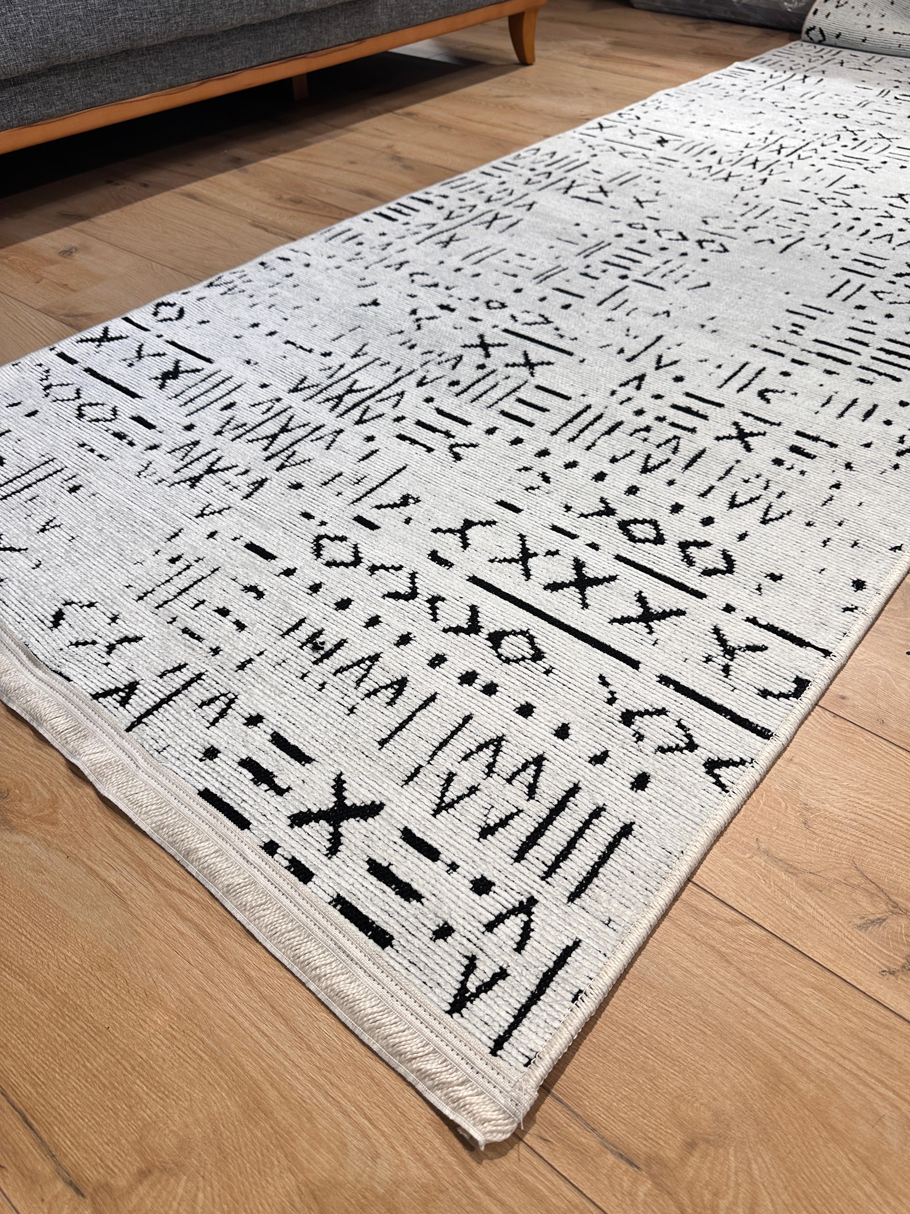 Kampanyalı Şönil Kilim Çivi Beyaz