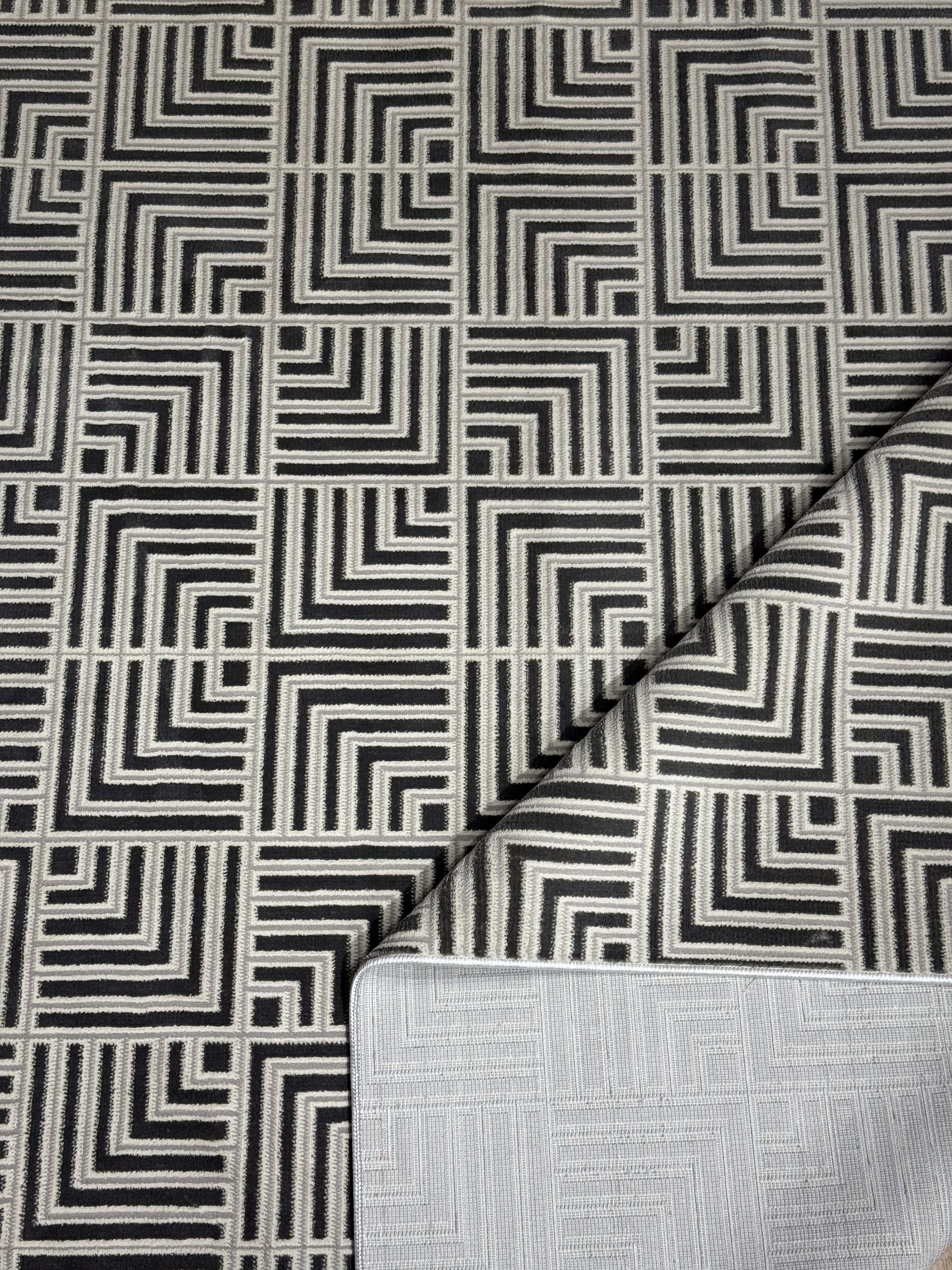 160X230 Kadife Kaymaz Tünel Antrasit