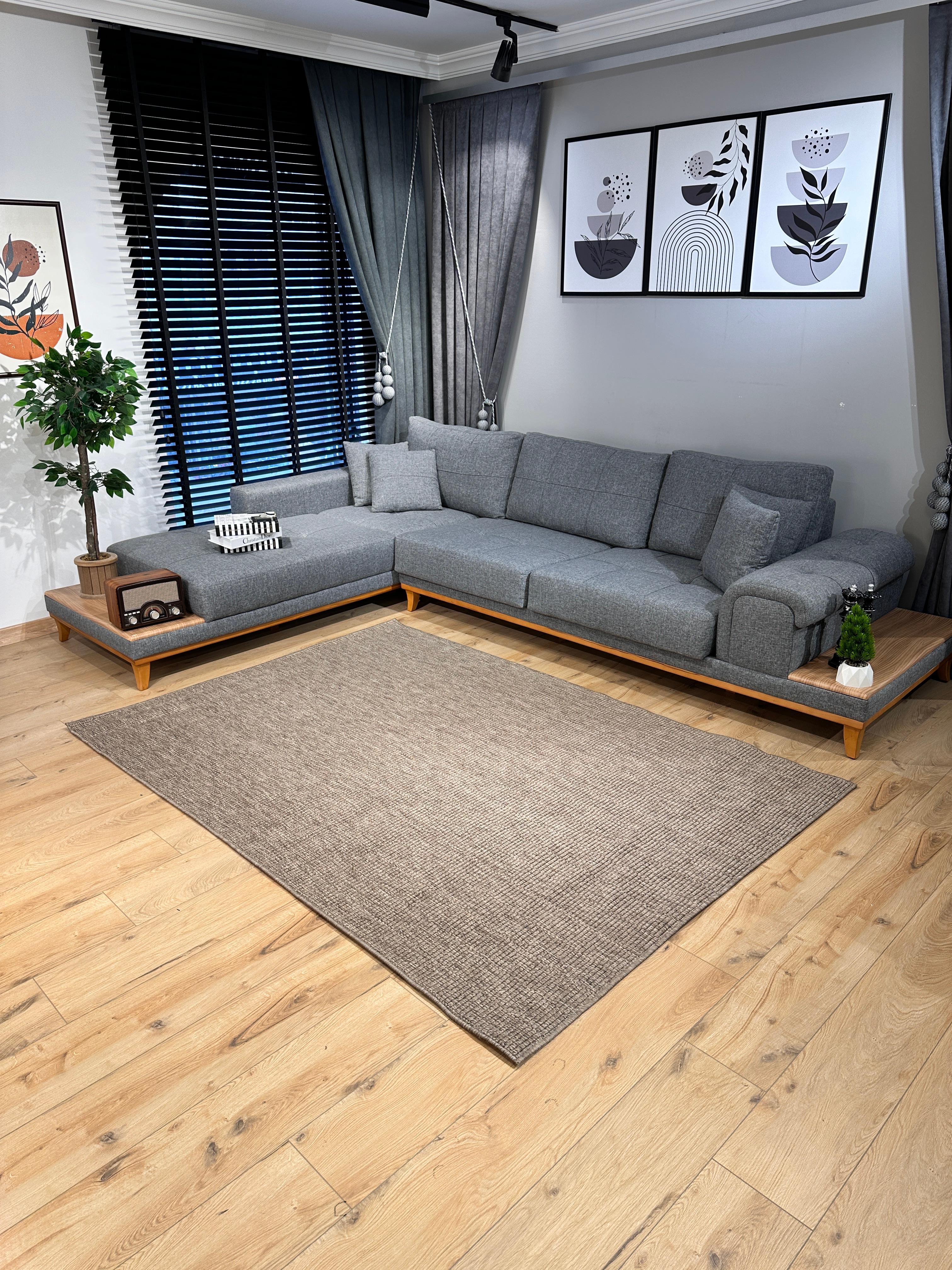 Riva Jüt/Sisal Halı 6006D Kahve