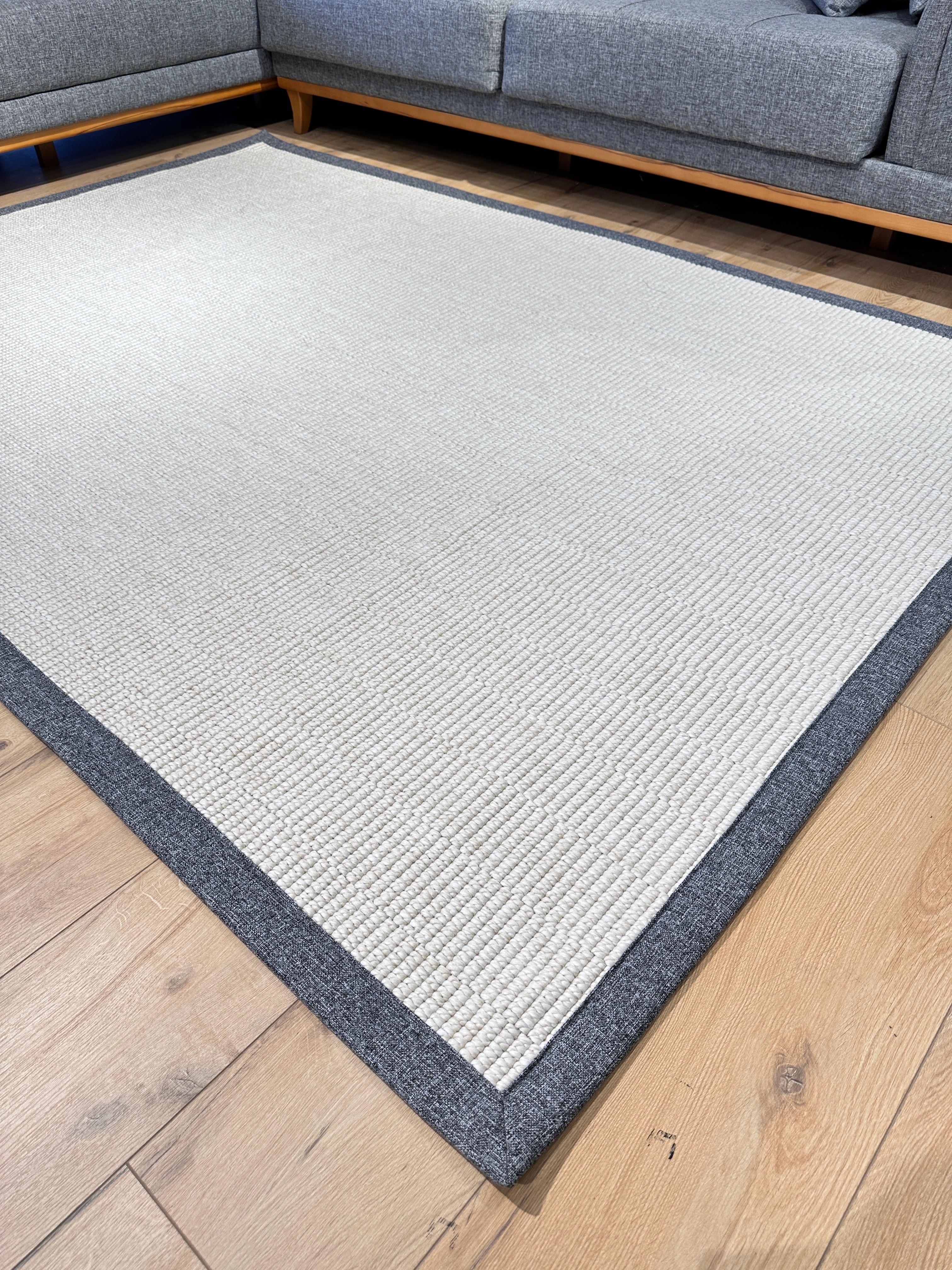 Riva Jüt/Sisal 6005B Krem Keten Bordürlü 