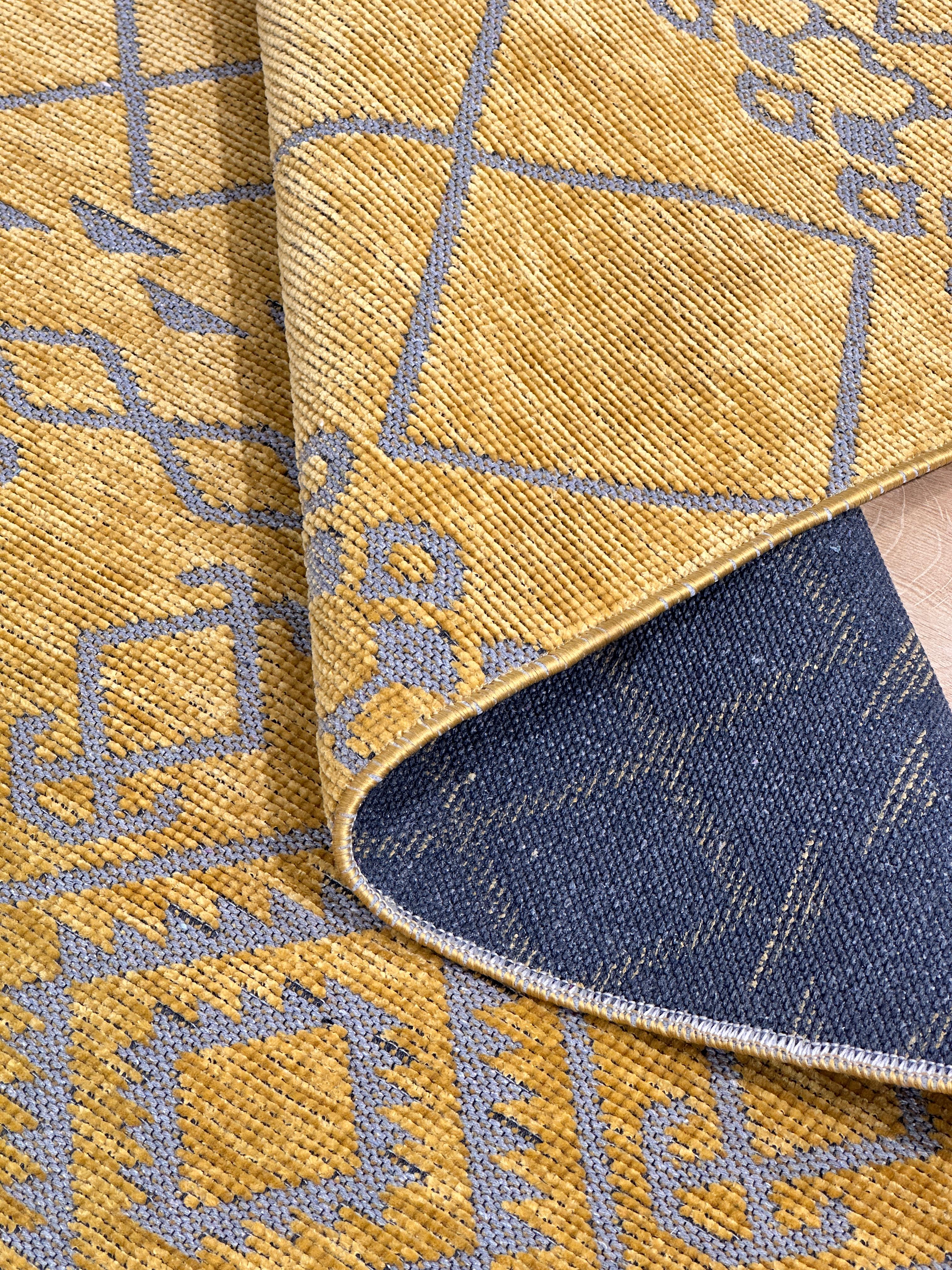 Özel Kesim Şönil Kilim Otantik Sarı