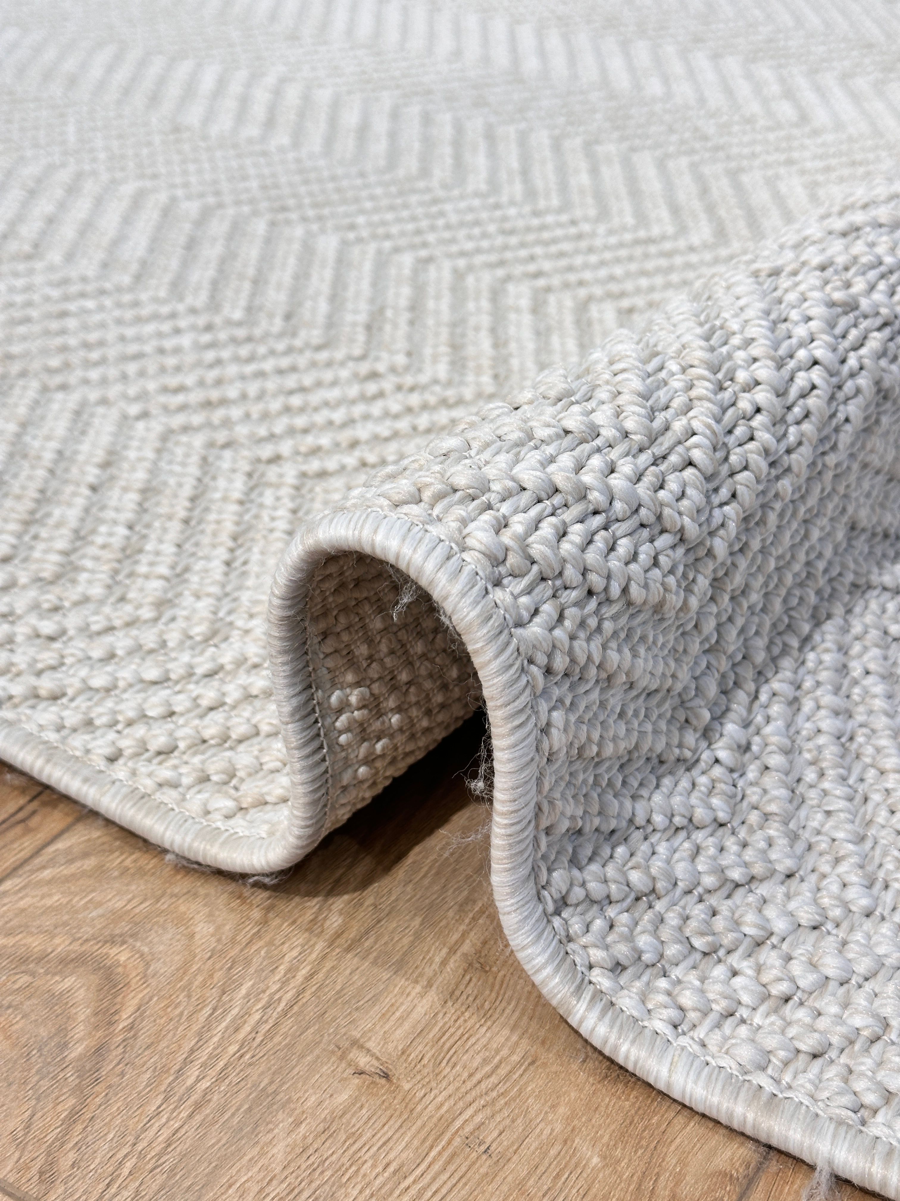 Özel Kesim Riva Jüt/Sisal Halı 6001B Krem