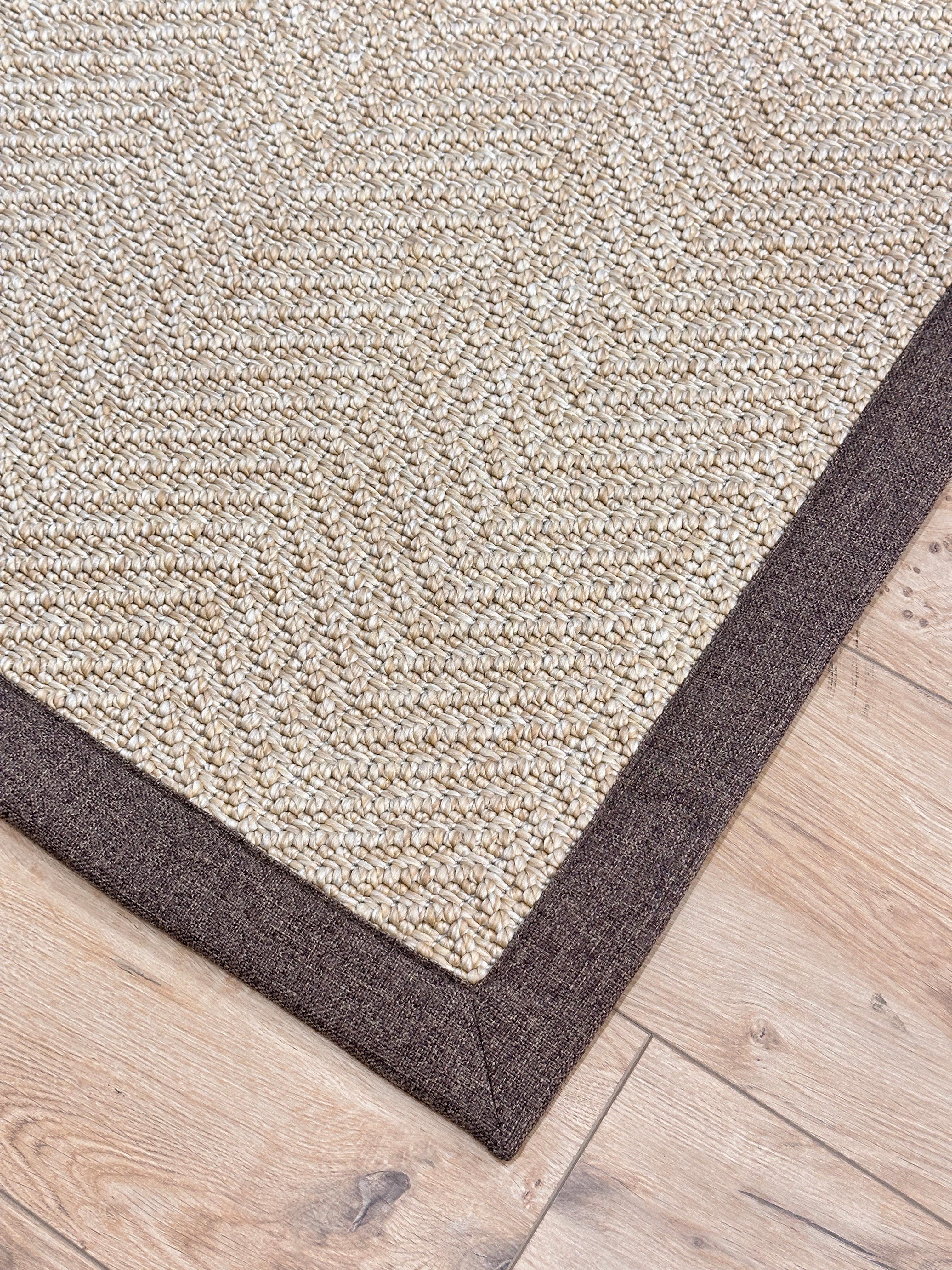 Özel Kesim Riva Jüt/Sisal 6000H Natural Keten Bordürlü 