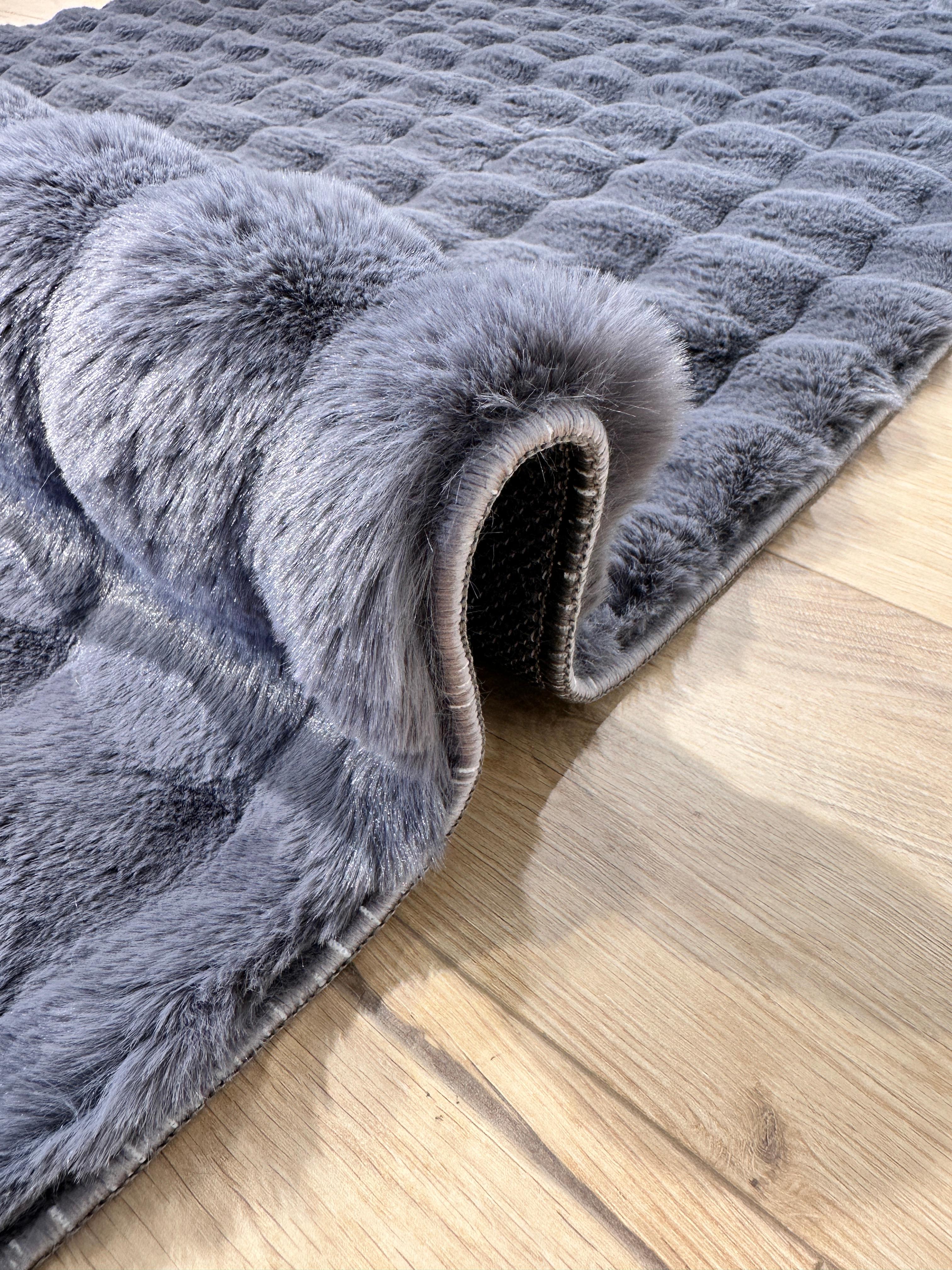 Paşha Home Loop Bubble Peluş/Post Halı Antrasit