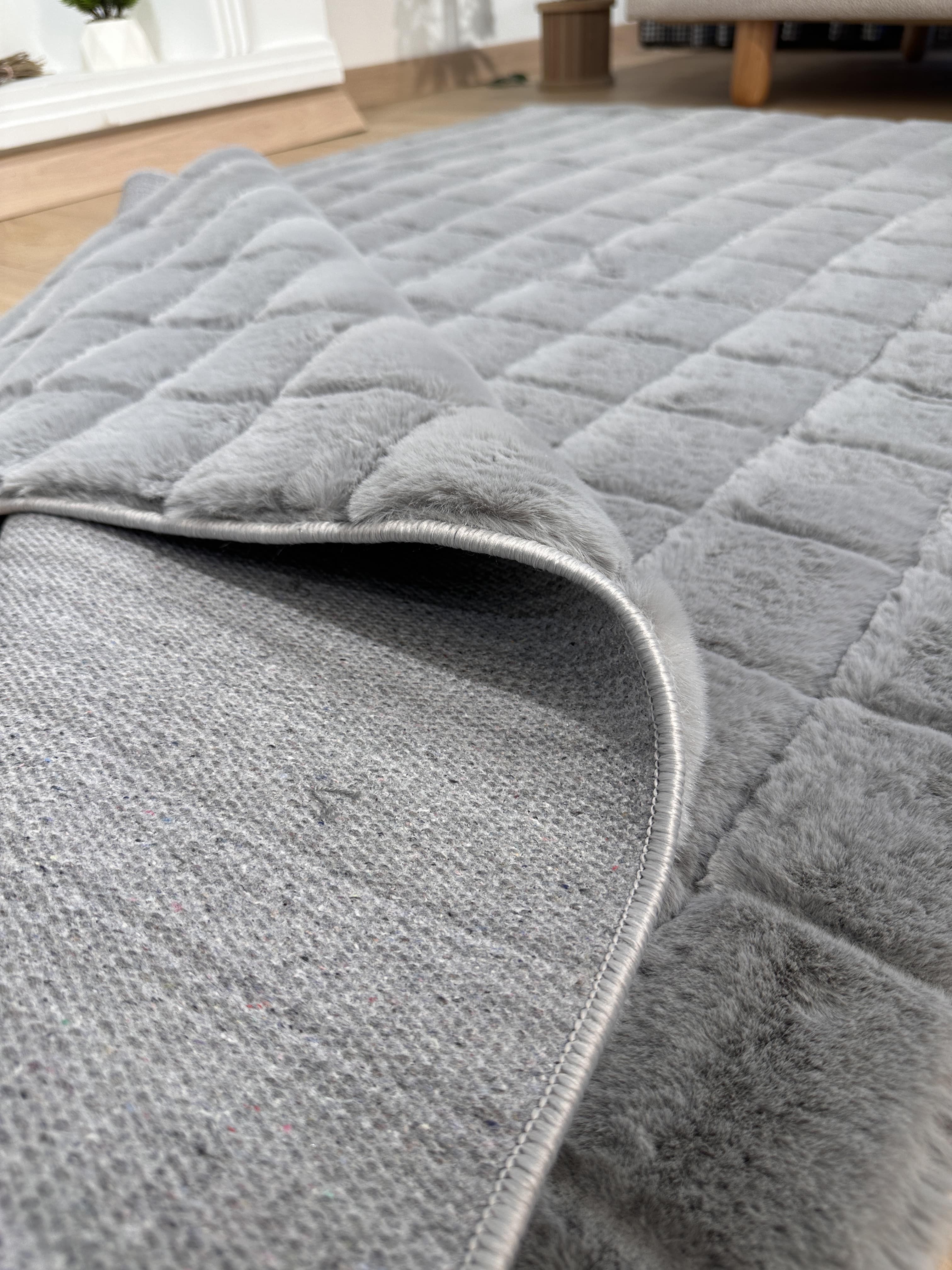 Makro Samur 2 Peluş/Post Halı Gri