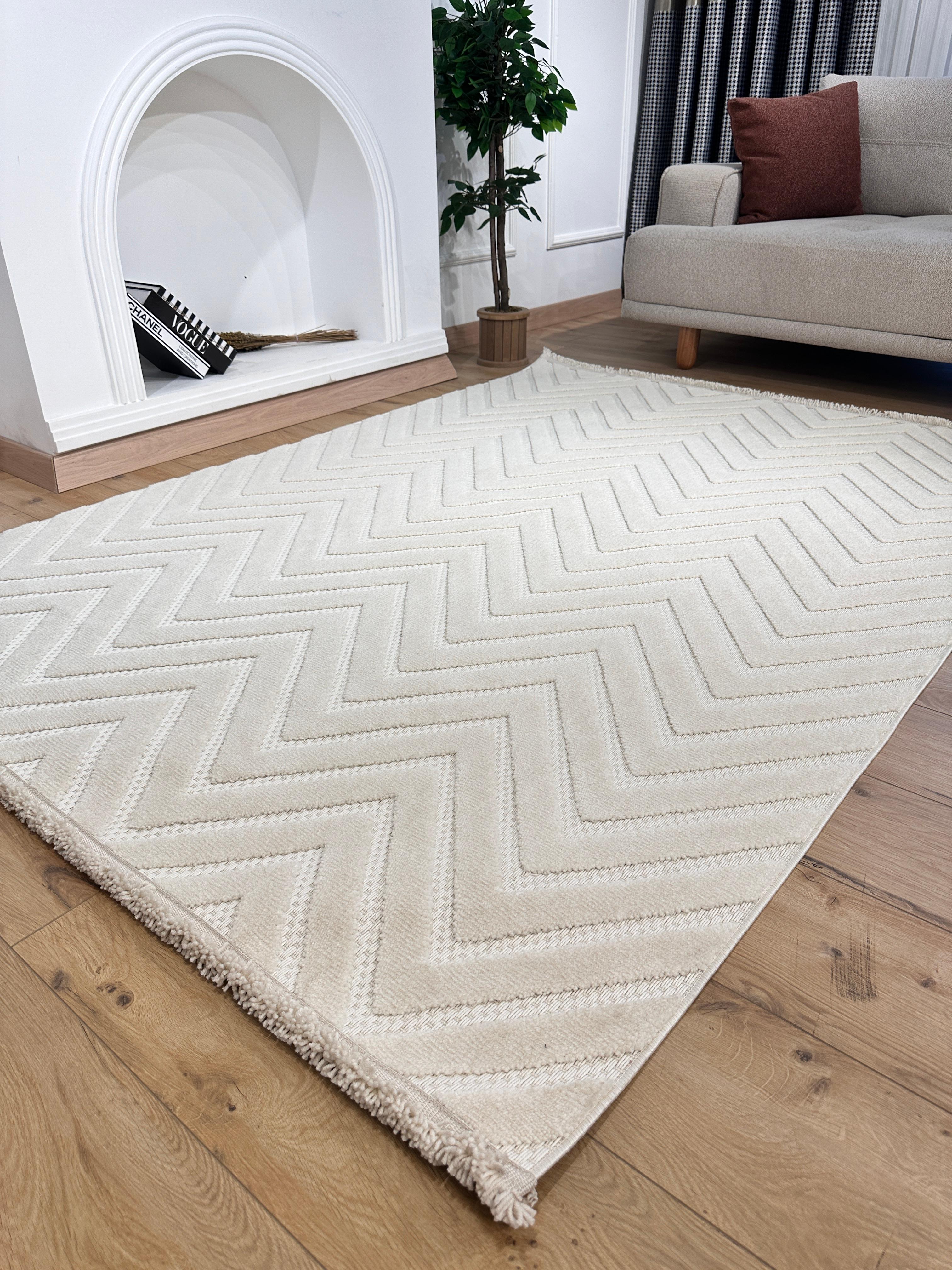 160X230 Gusto İskandinav Halı 1159B Krem