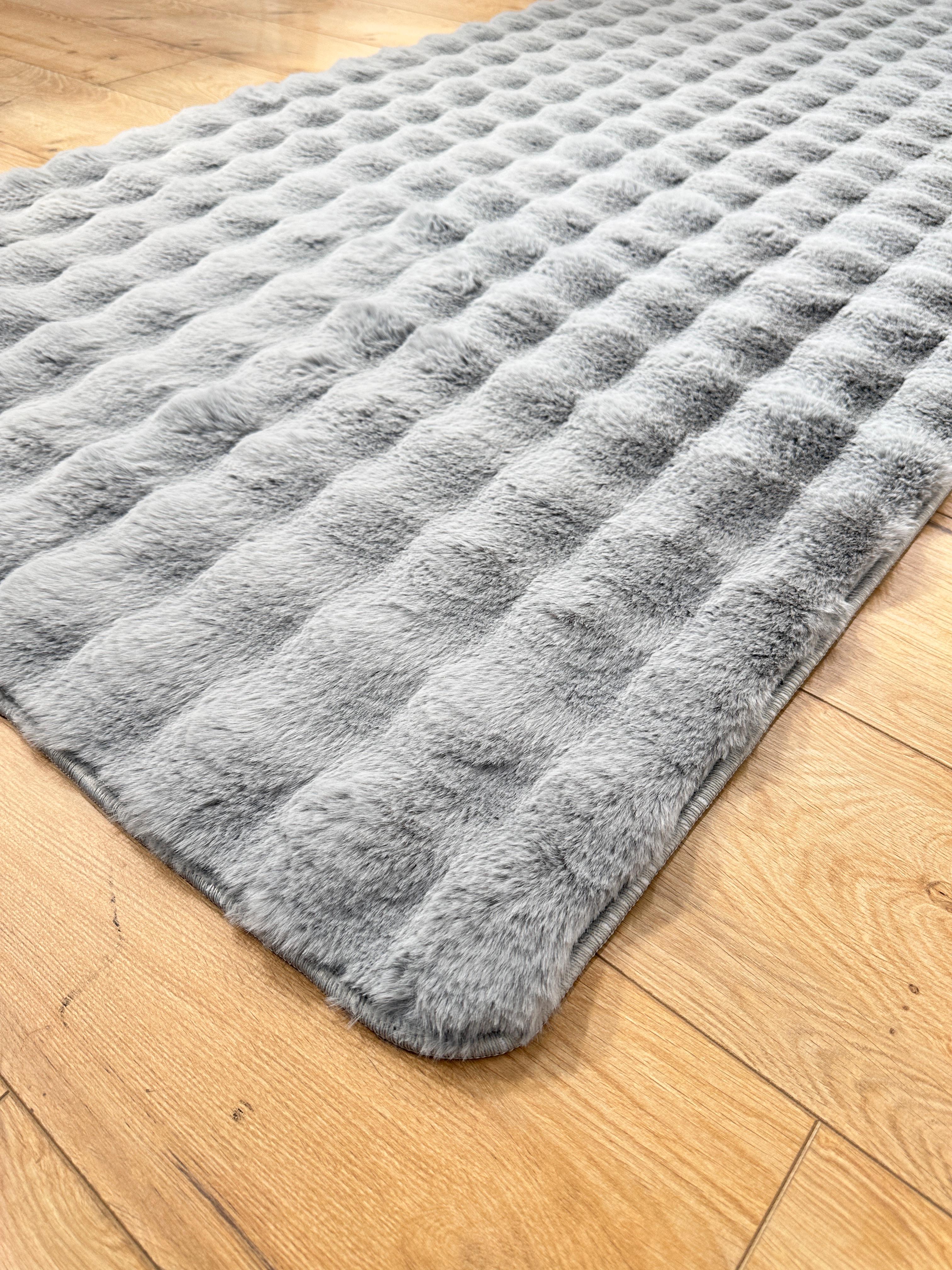 Paşha Home Loop Bubble Peluş/Post Halı Gri