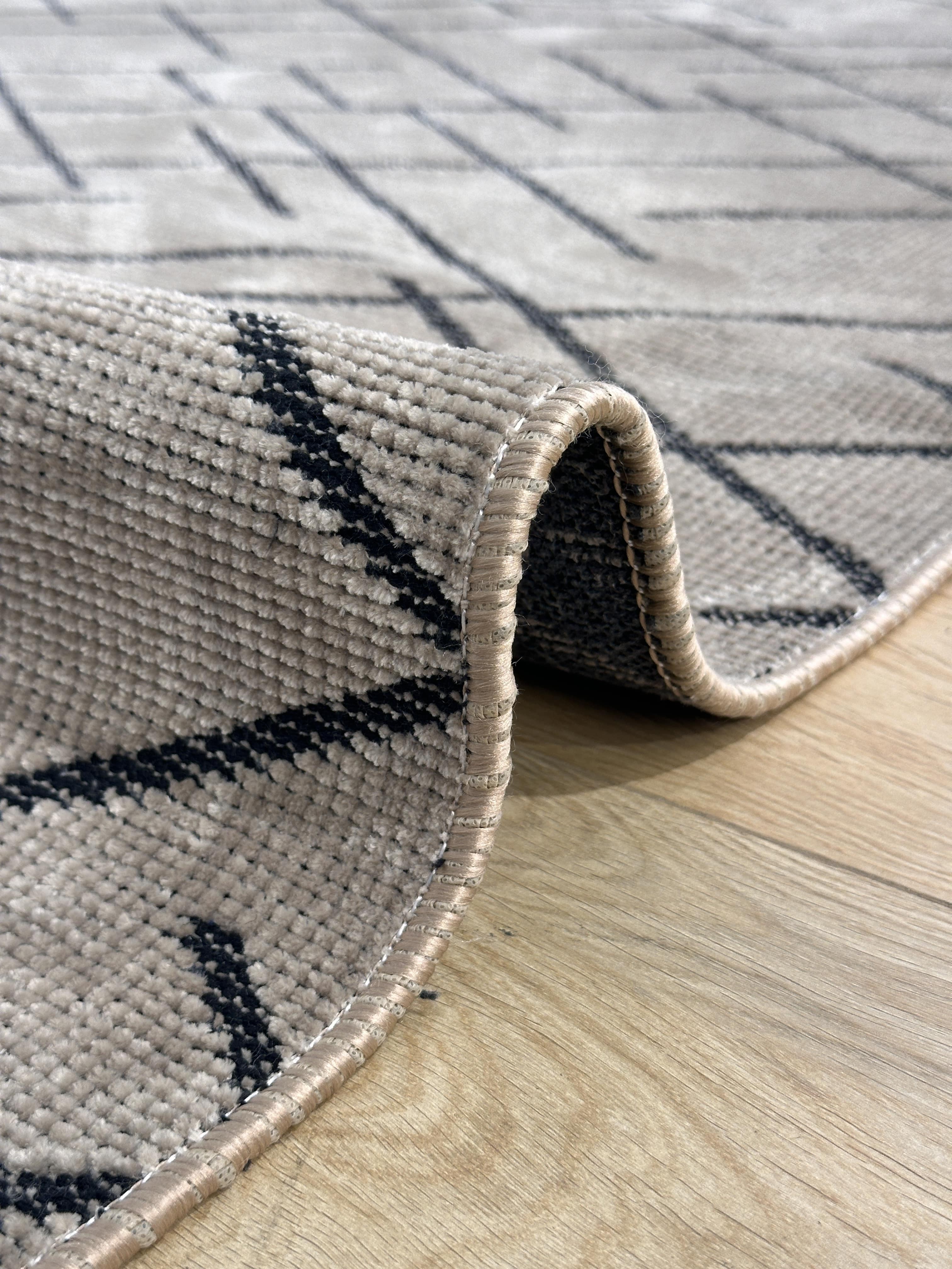Şönil Kilim Mozaik Desen Kahve
