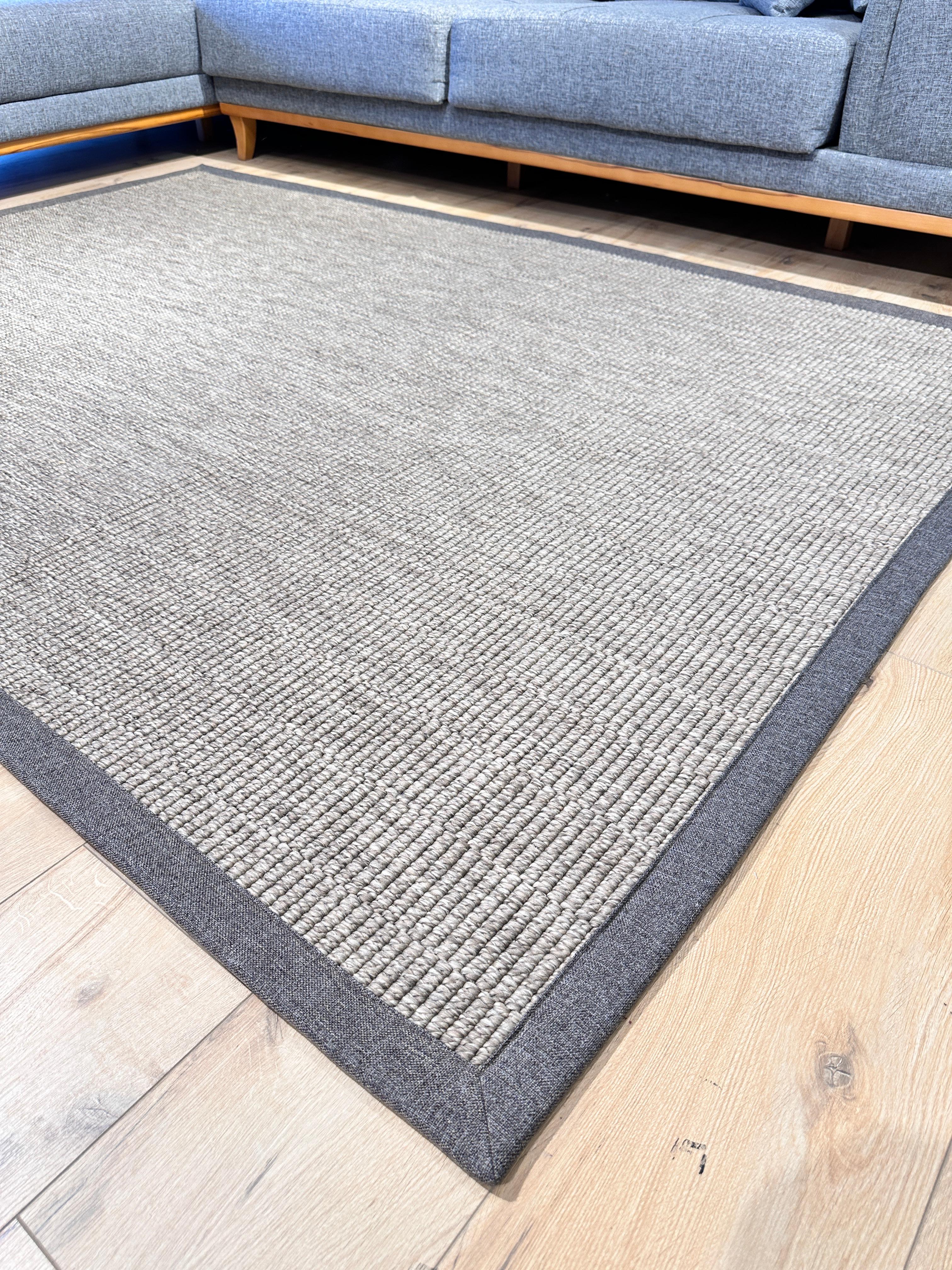 Riva Jüt/Sisal 6006D Kahve Keten Bordürlü 