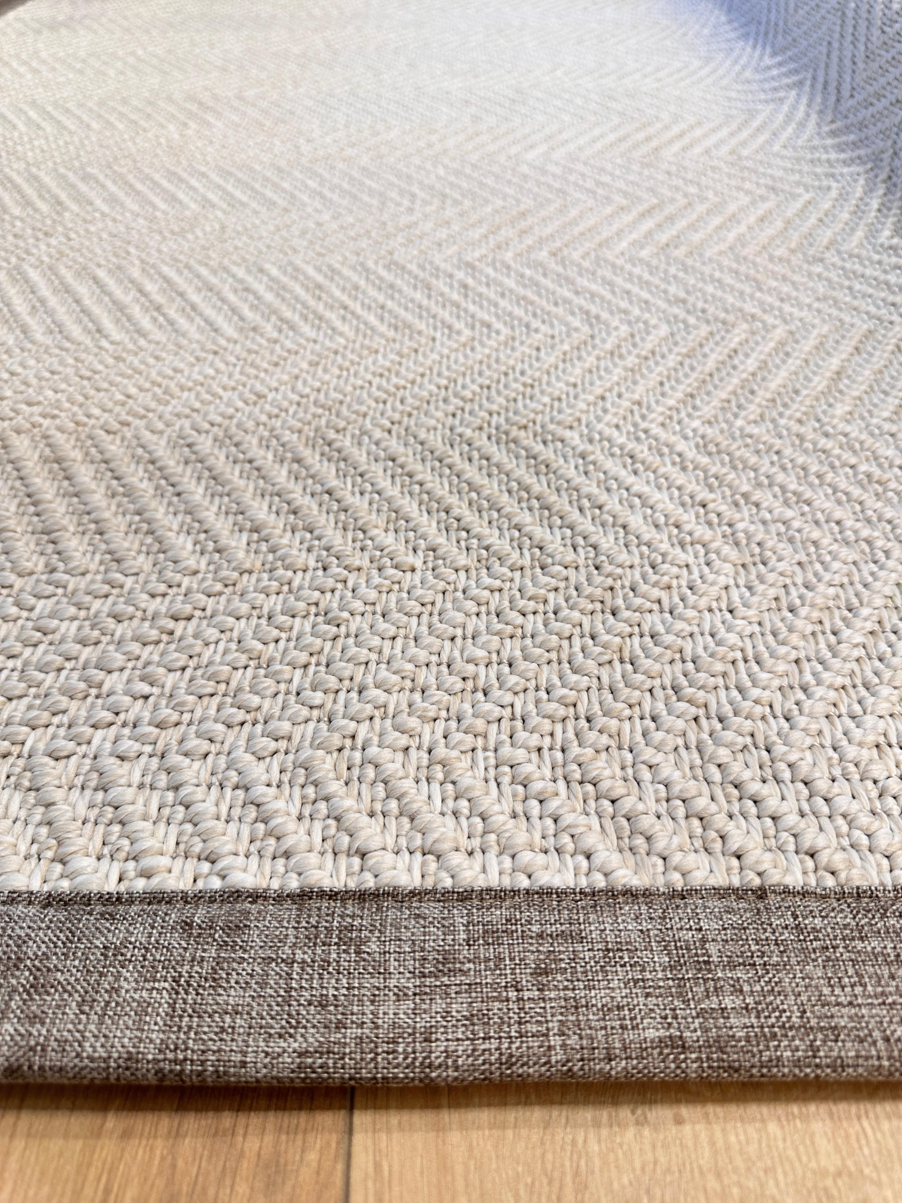 Riva Jüt/Sisal 6001B Krem Keten Bordürlü 
