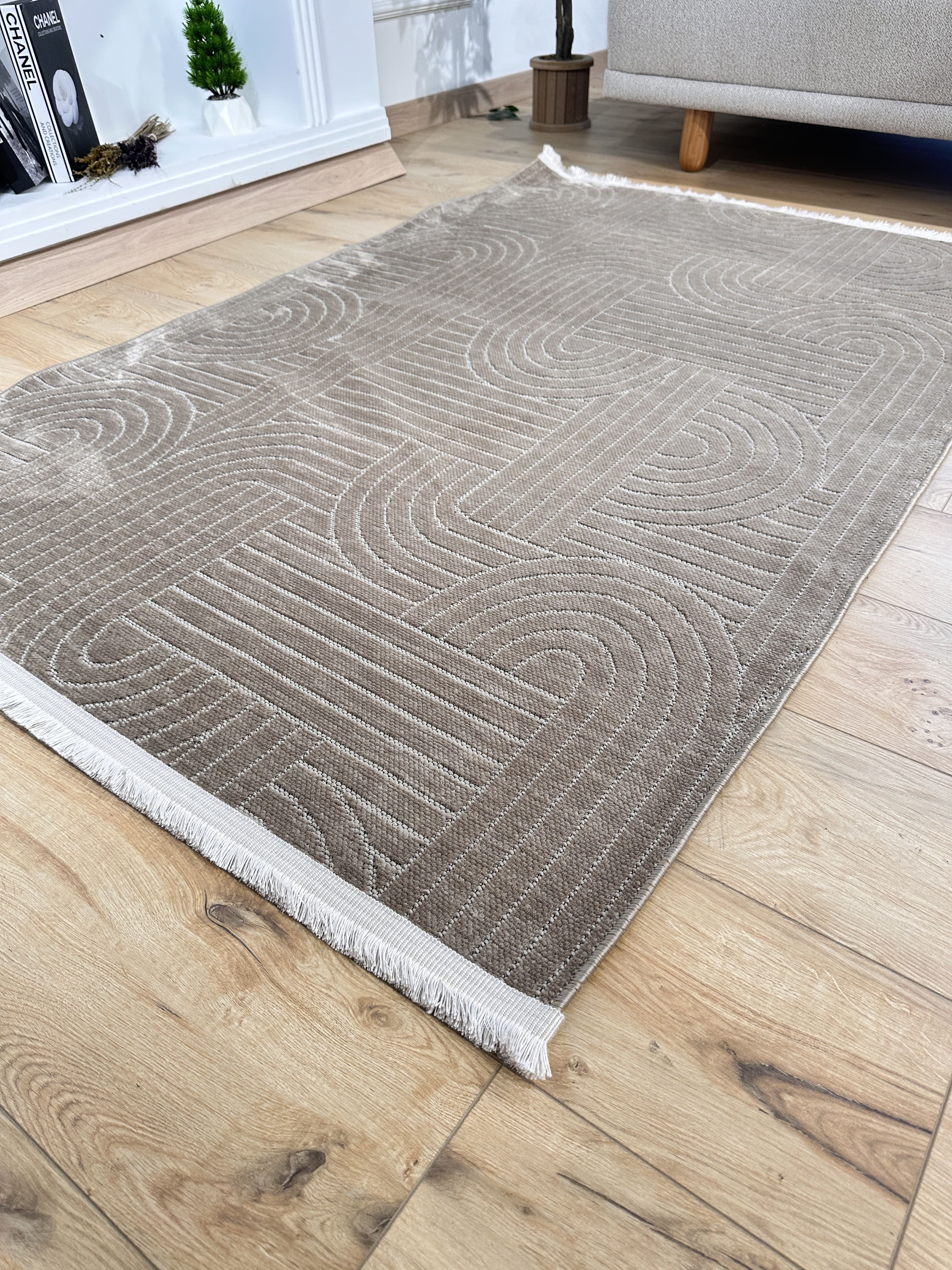Şönil Kilim Sedef Desen Kahverengi