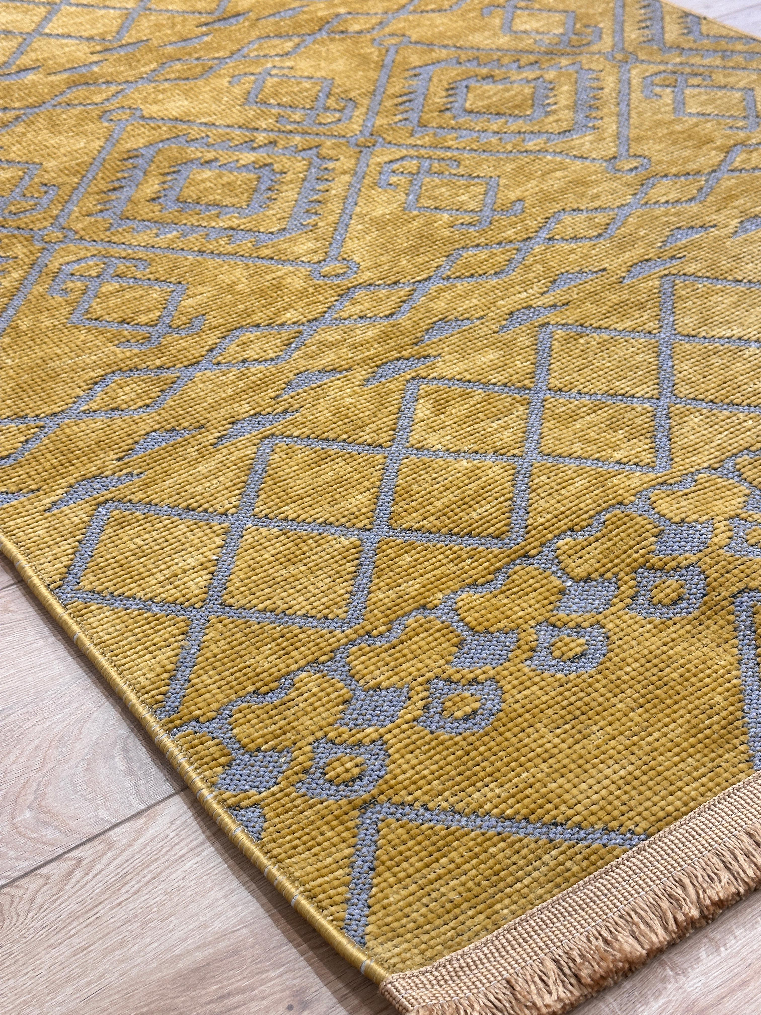 Özel Kesim Şönil Kilim Otantik Sarı