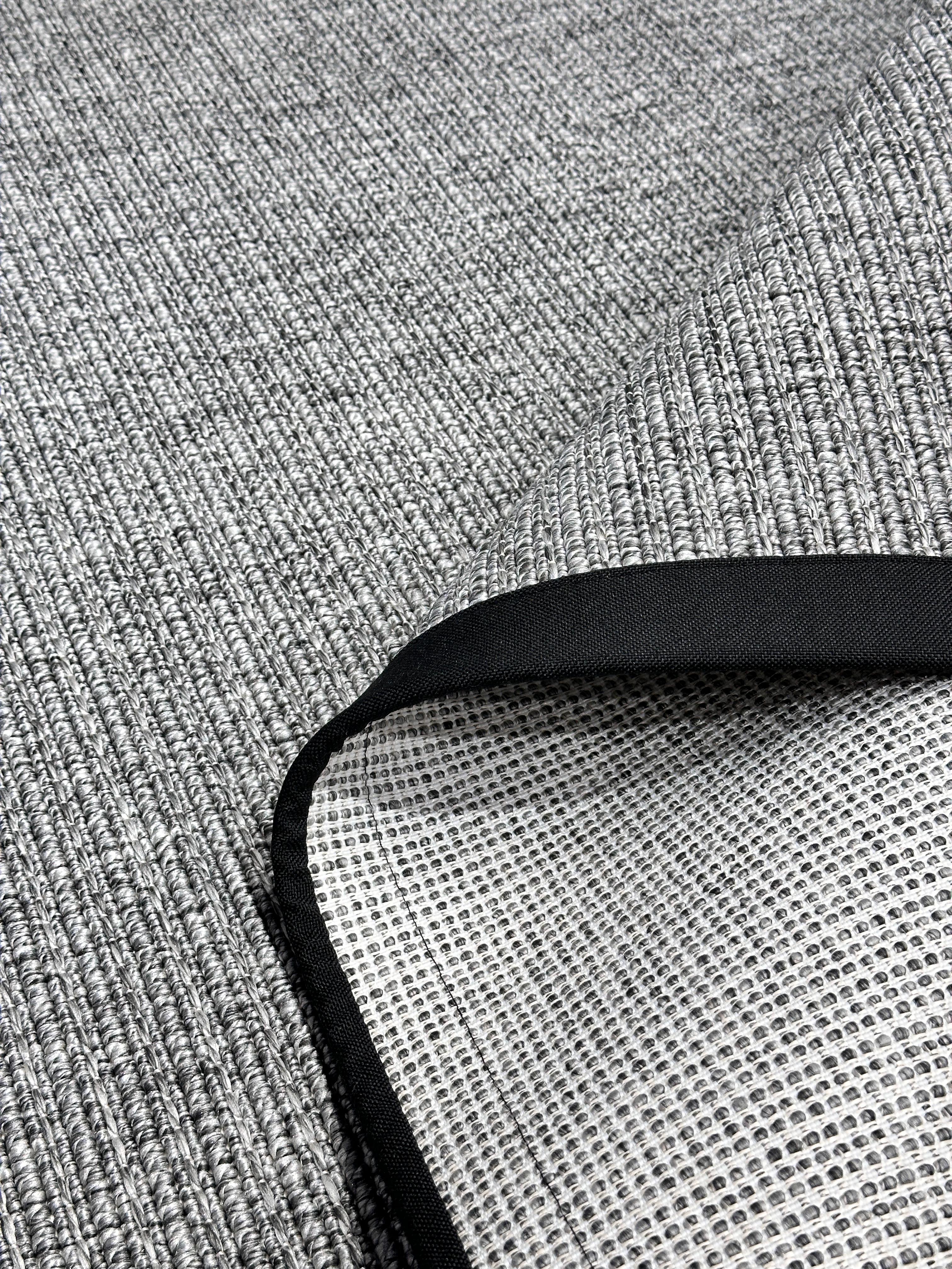 Riva Jüt/Sisal 6009E Antrasit Keten Bordürlü 