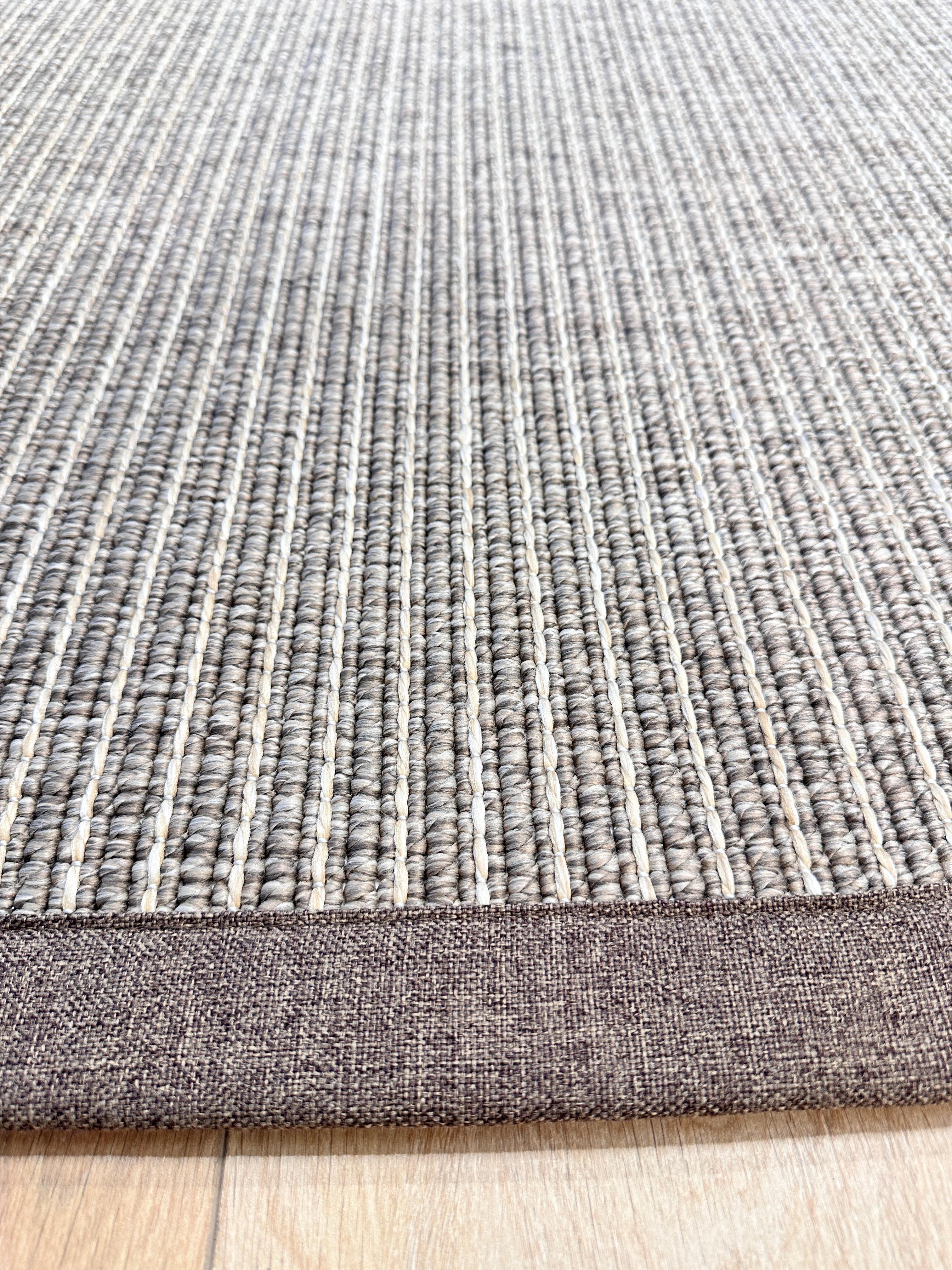 Riva Jüt/Sisal 6010D Kahve Keten Bordürlü 