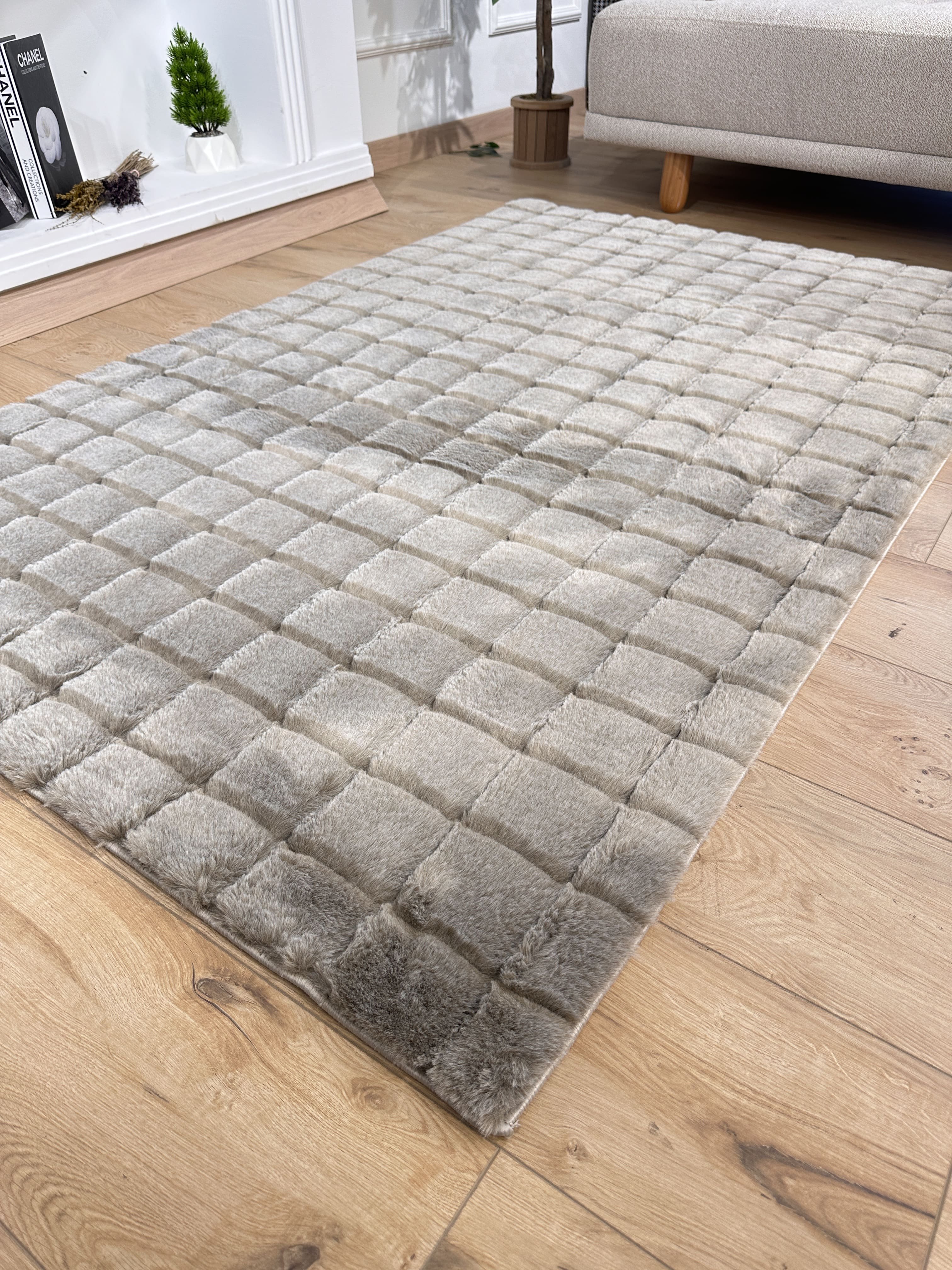 Makro Samur 3 Peluş/Post Halı Vizon