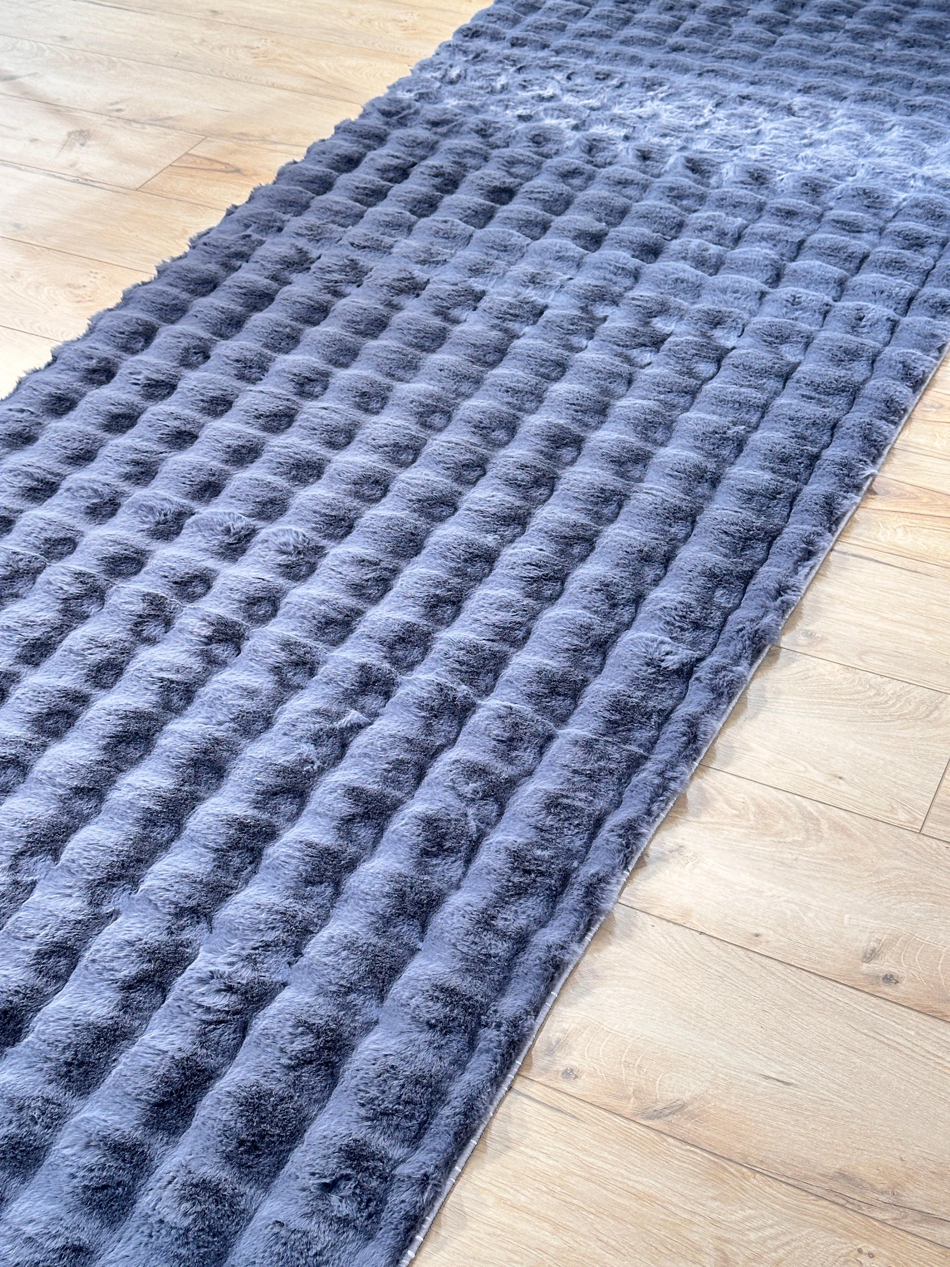 Paşha Home Loop Bubble Peluş/Post Halı Antrasit