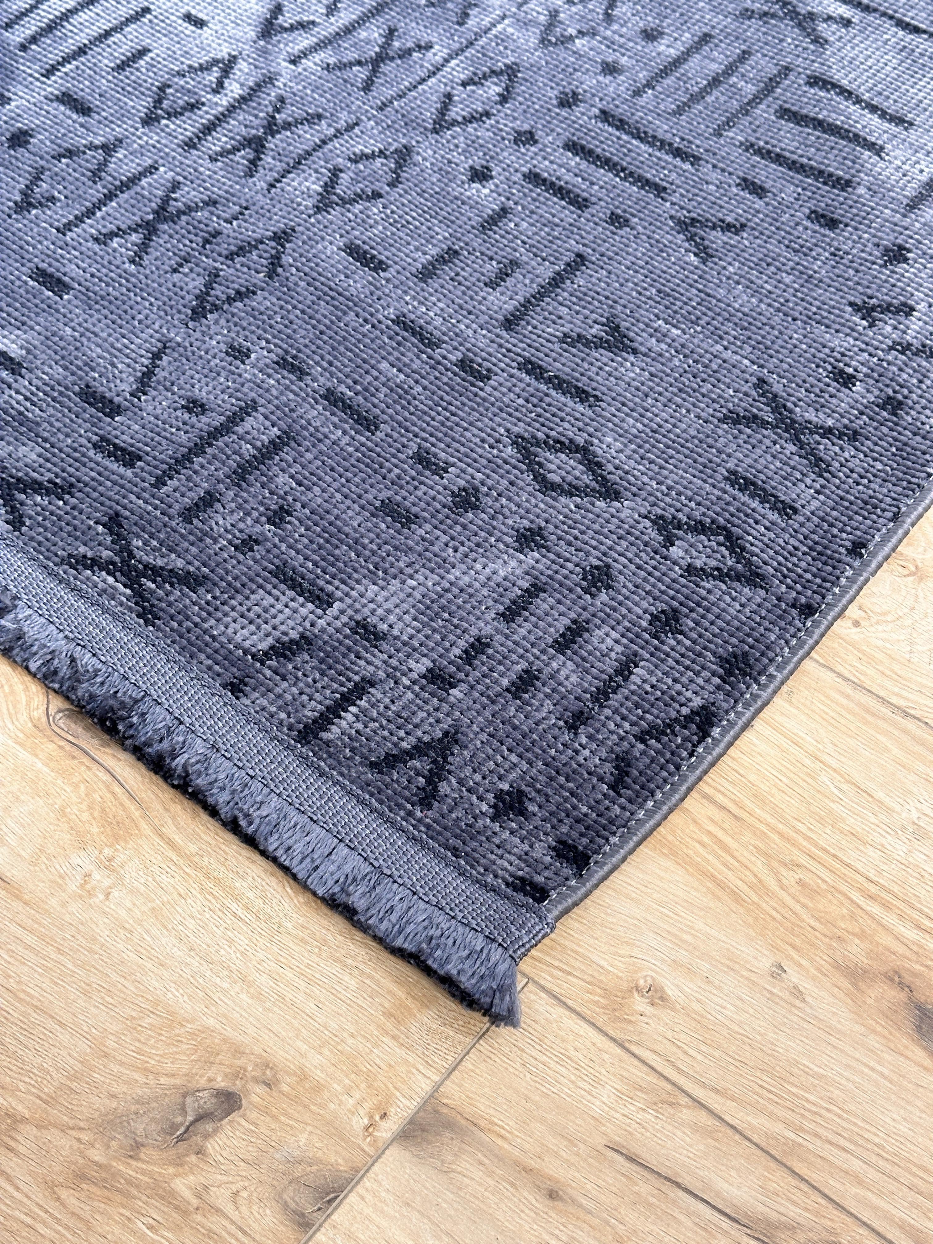 Şönil Kilim Çivi Desen Antrasit