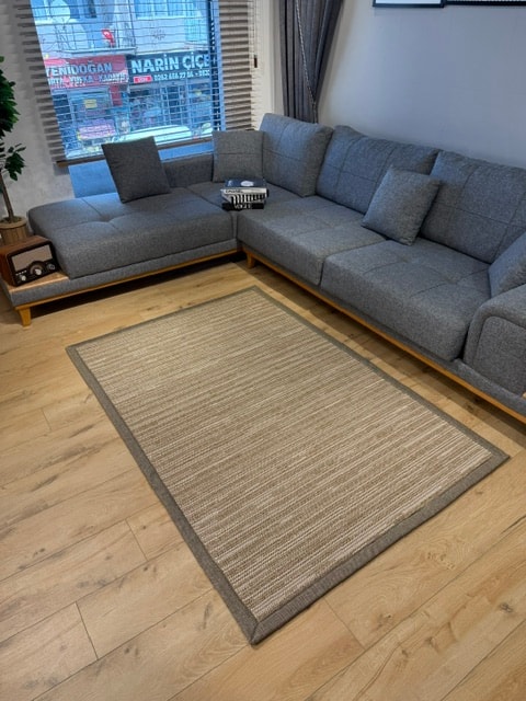 Alpaka Sisal 8001 Krem Bordürlü