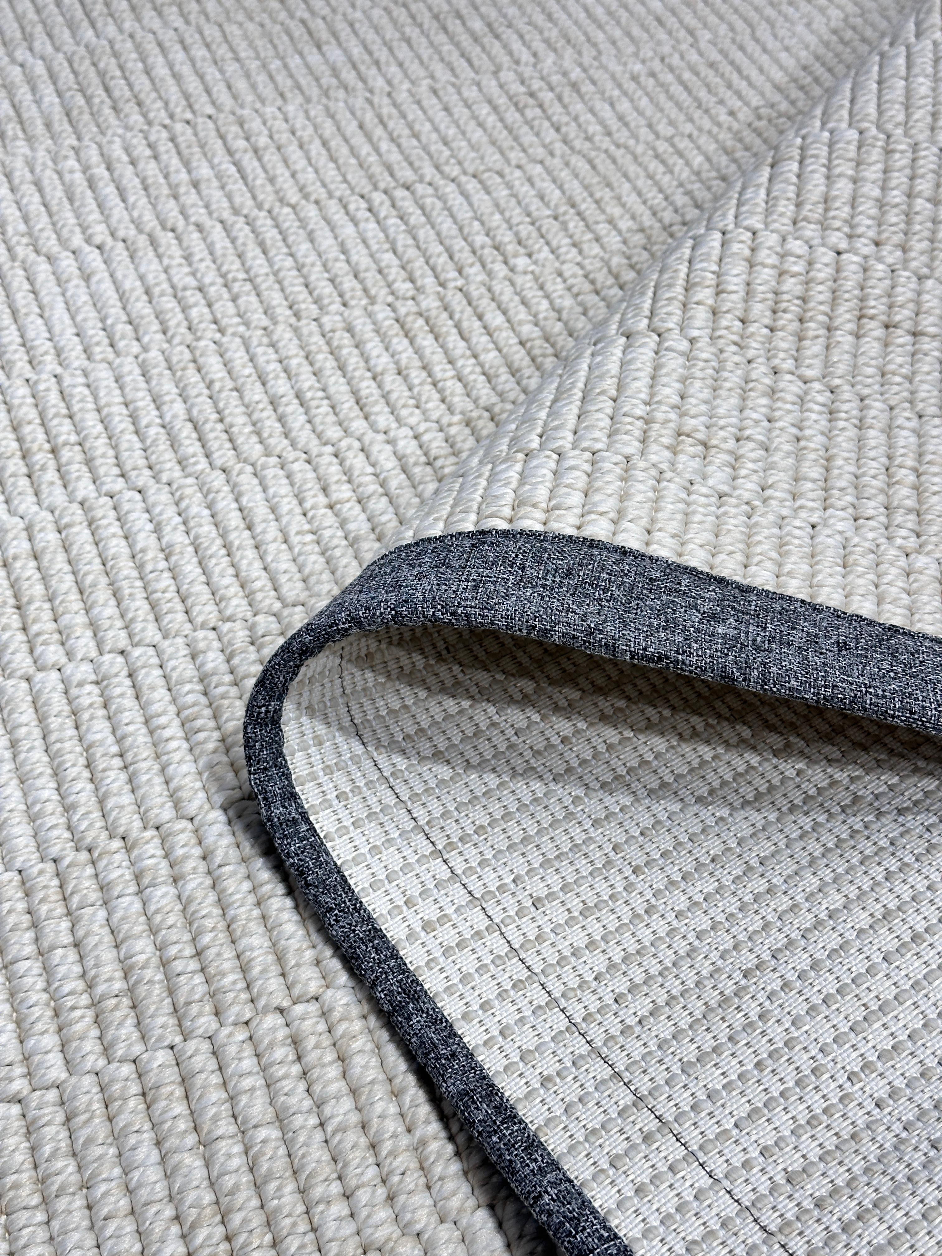 Riva Jüt/Sisal 6005B Krem Keten Bordürlü 