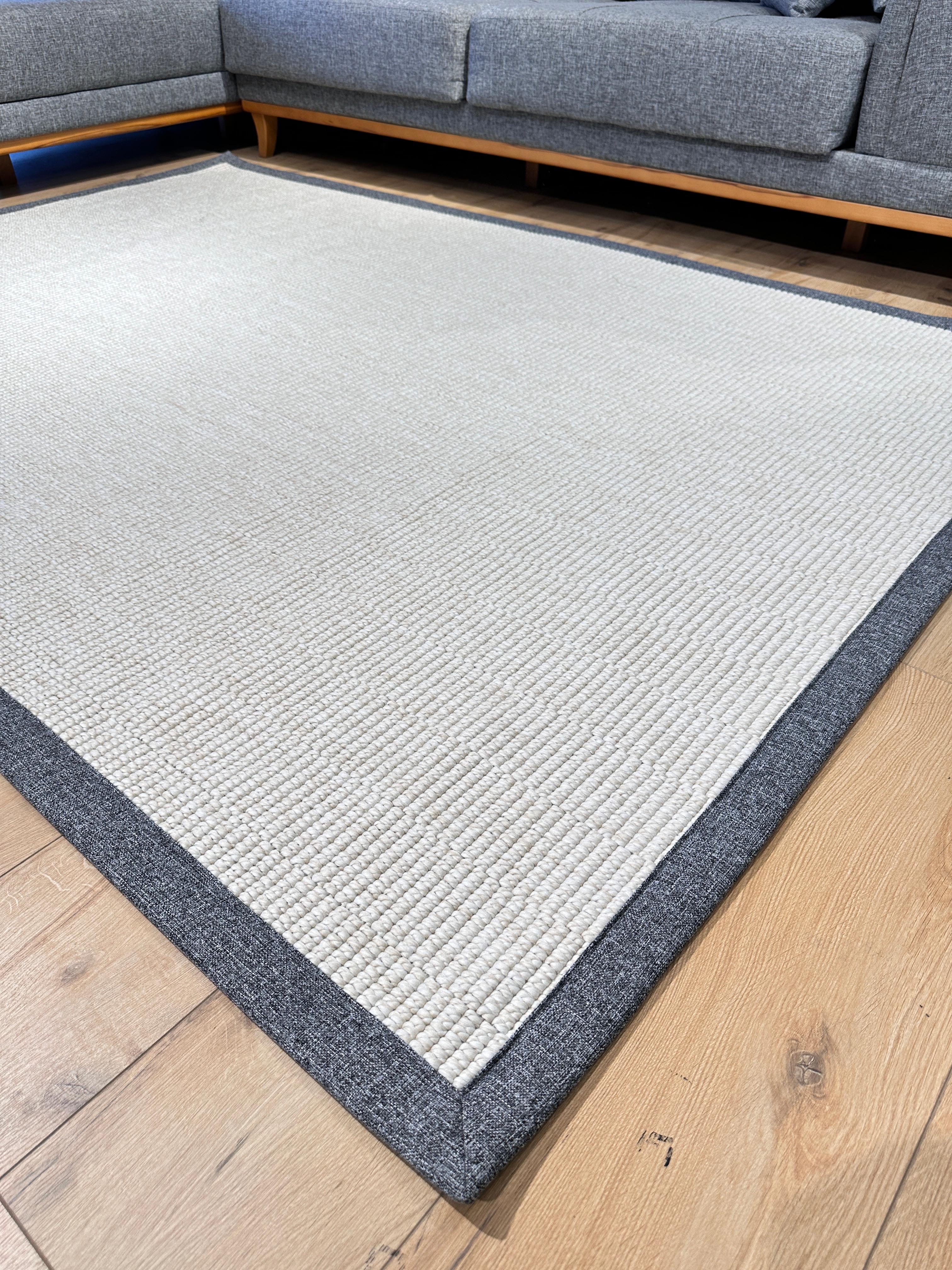 Riva Jüt/Sisal 6005B Krem Keten Bordürlü 