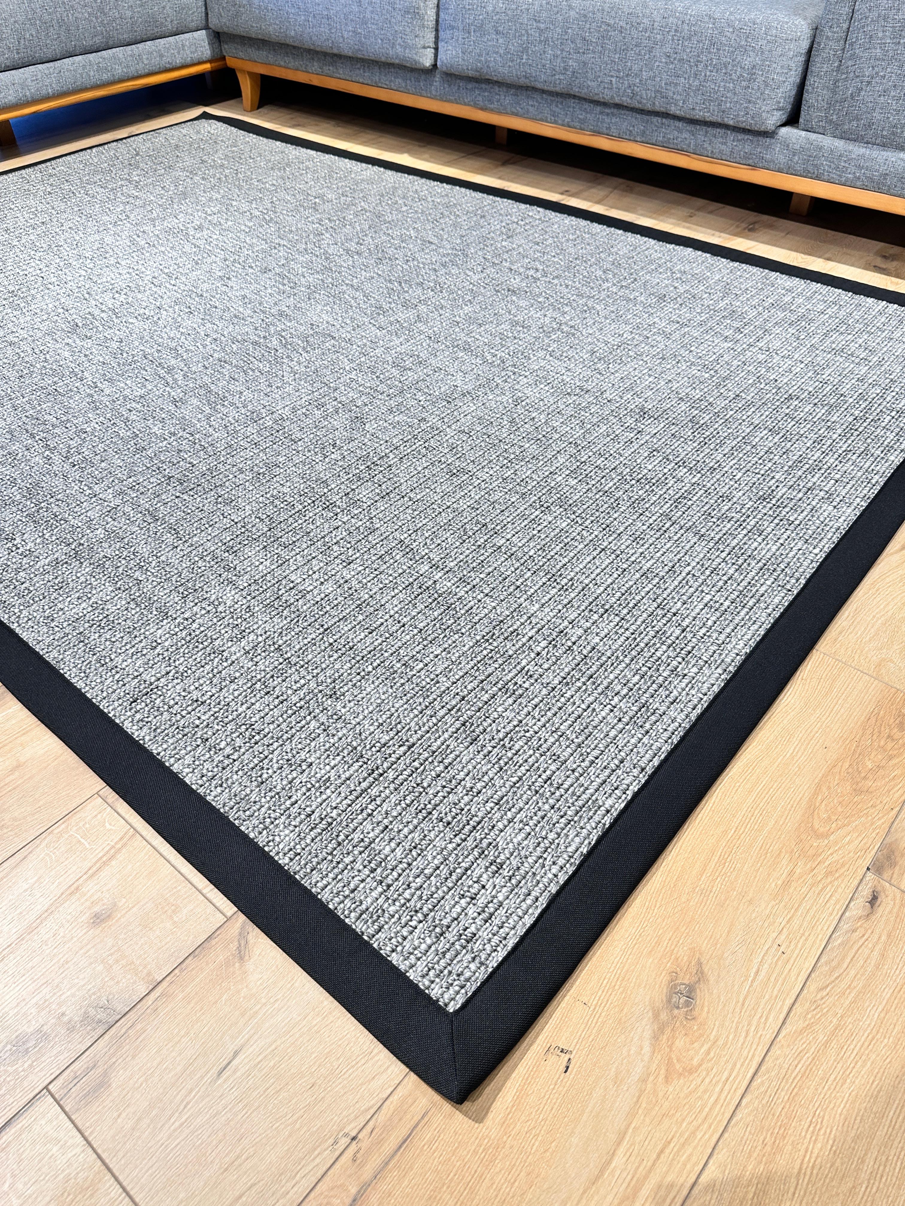 Riva Jüt/Sisal 6009E Antrasit Keten Bordürlü 