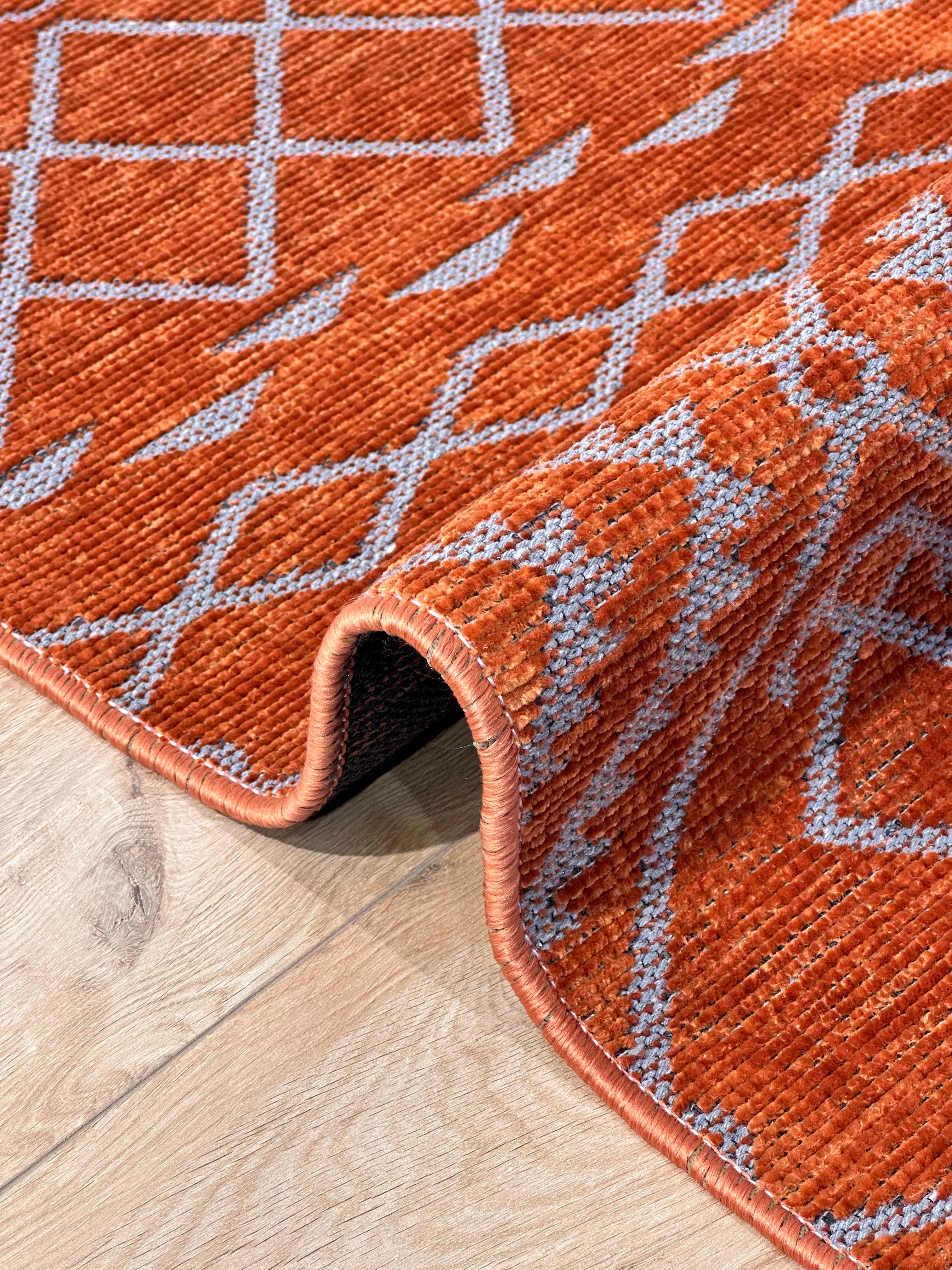 Özel Kesim Şönil Kilim Otantik Turuncu
