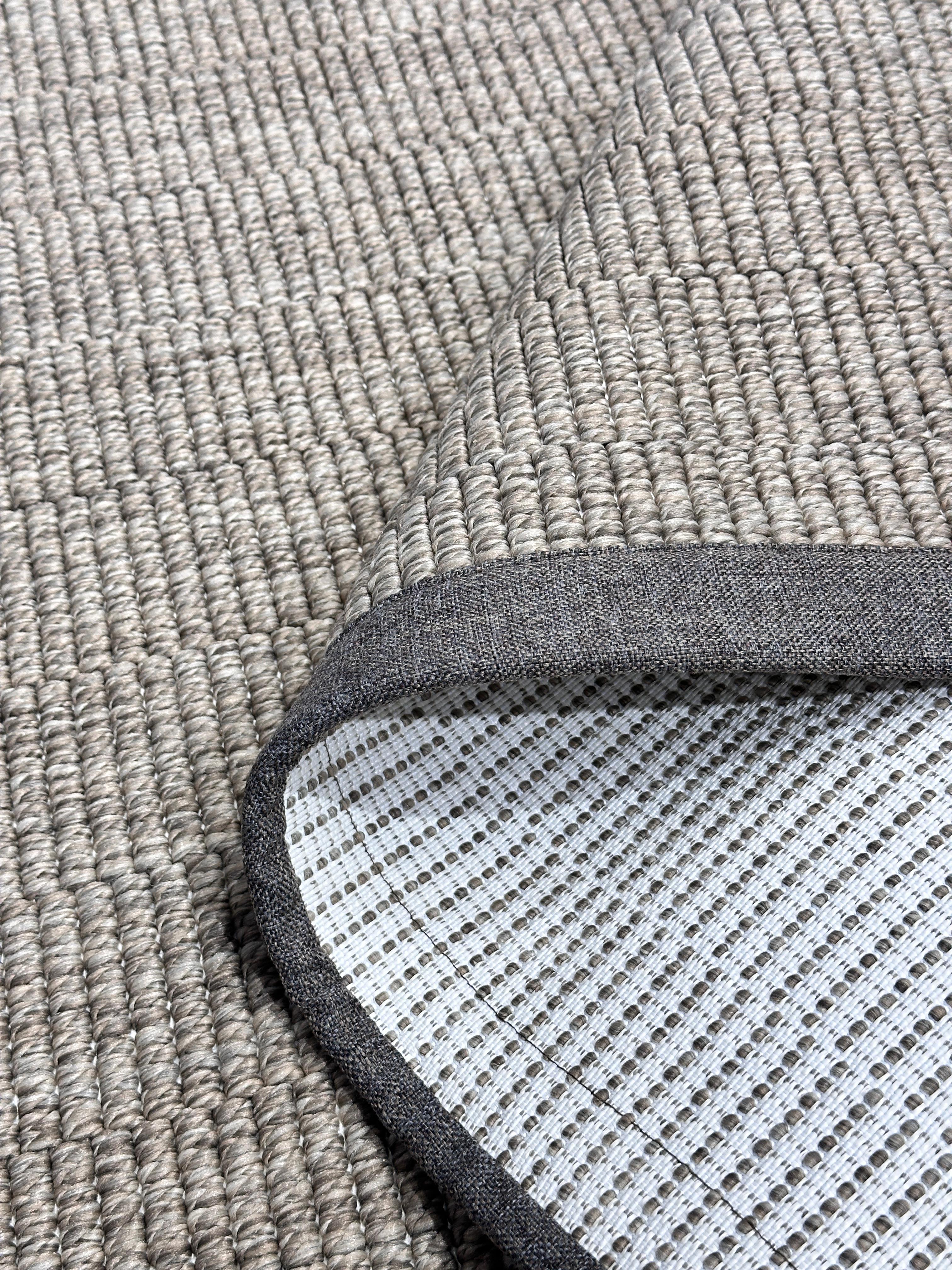 Riva Jüt/Sisal 6006D Kahve Keten Bordürlü 