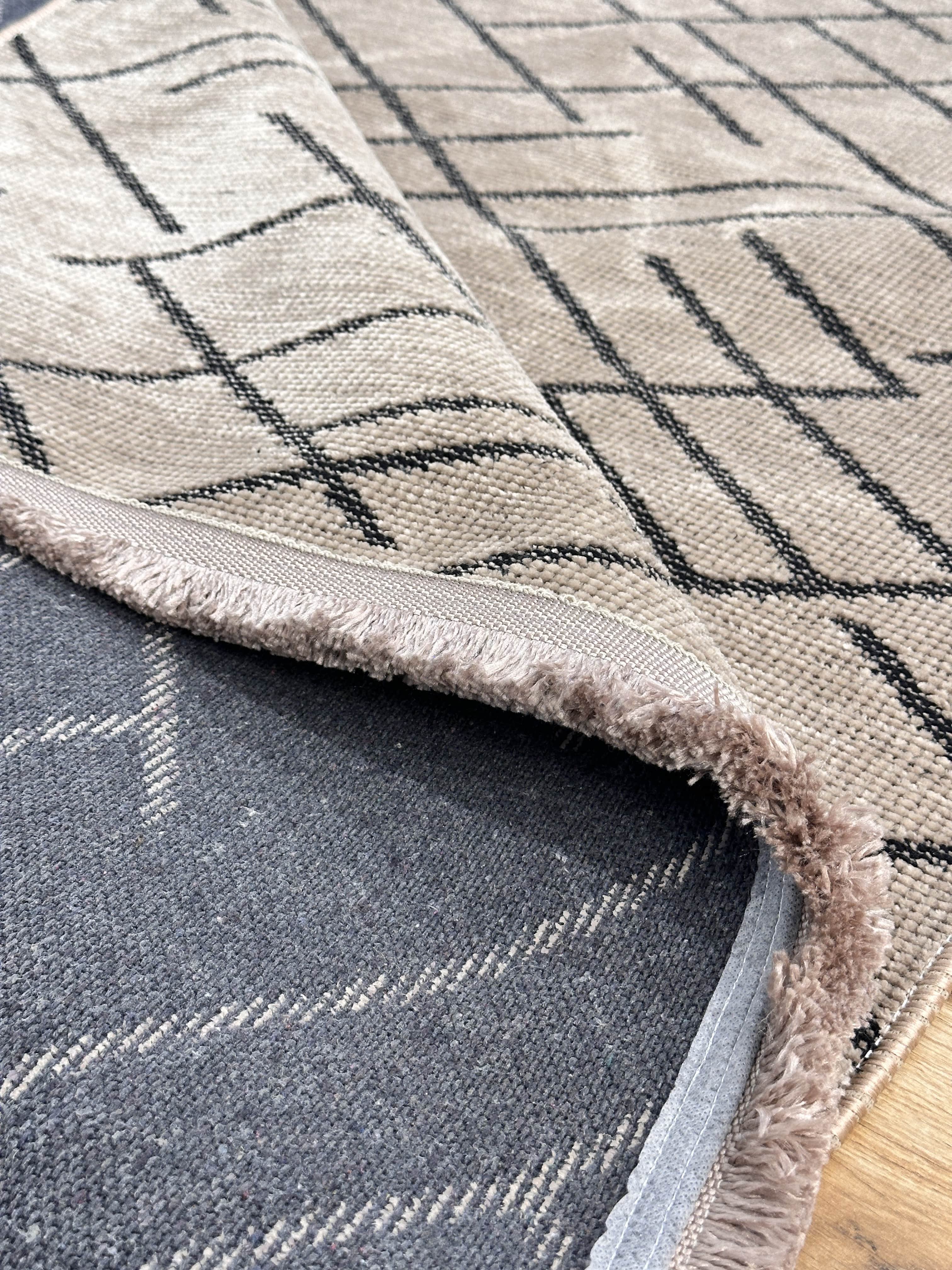 Şönil Kilim Mozaik Desen Kahve