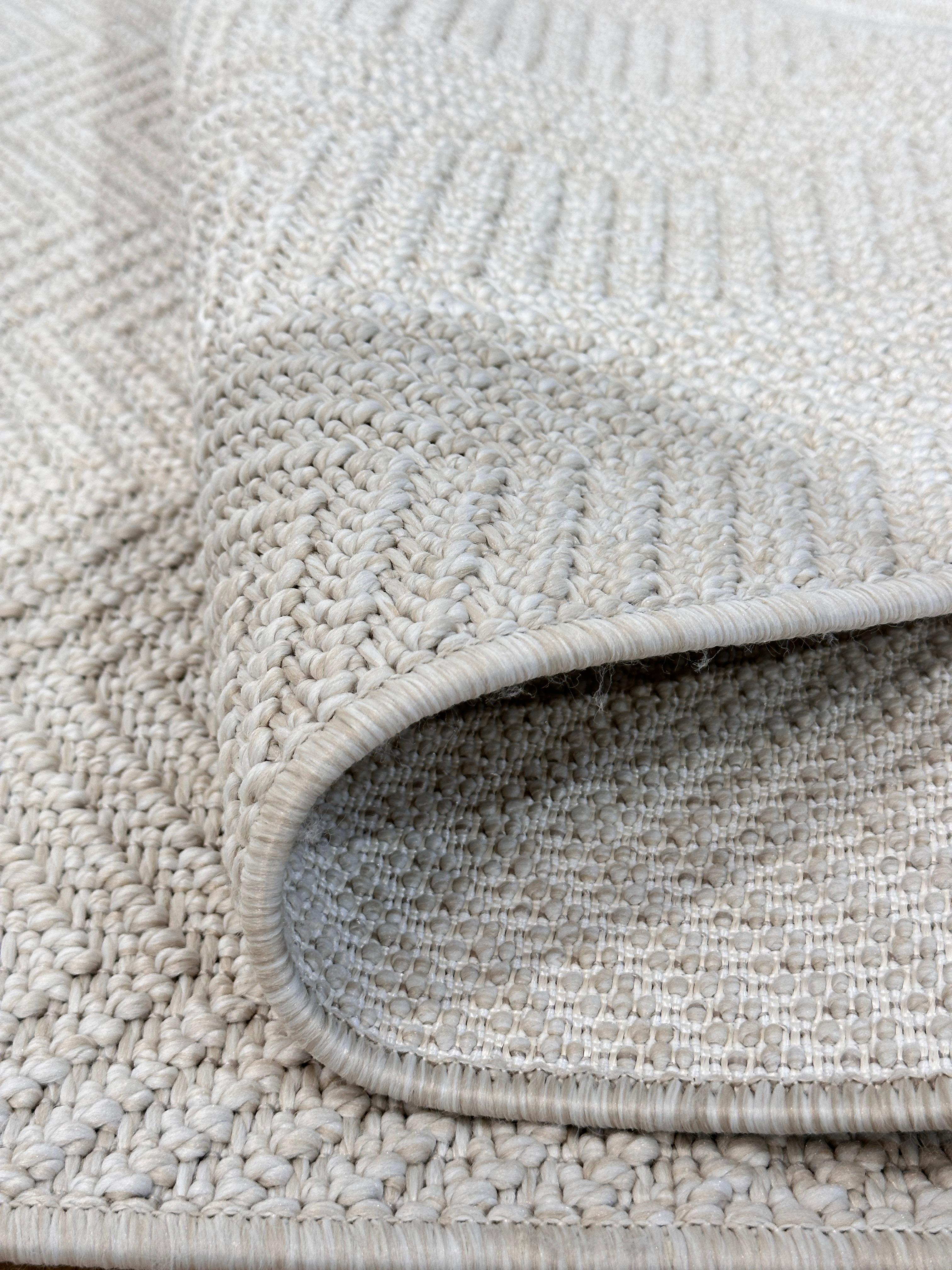 Özel Kesim Riva Jüt/Sisal Halı 6001B Krem