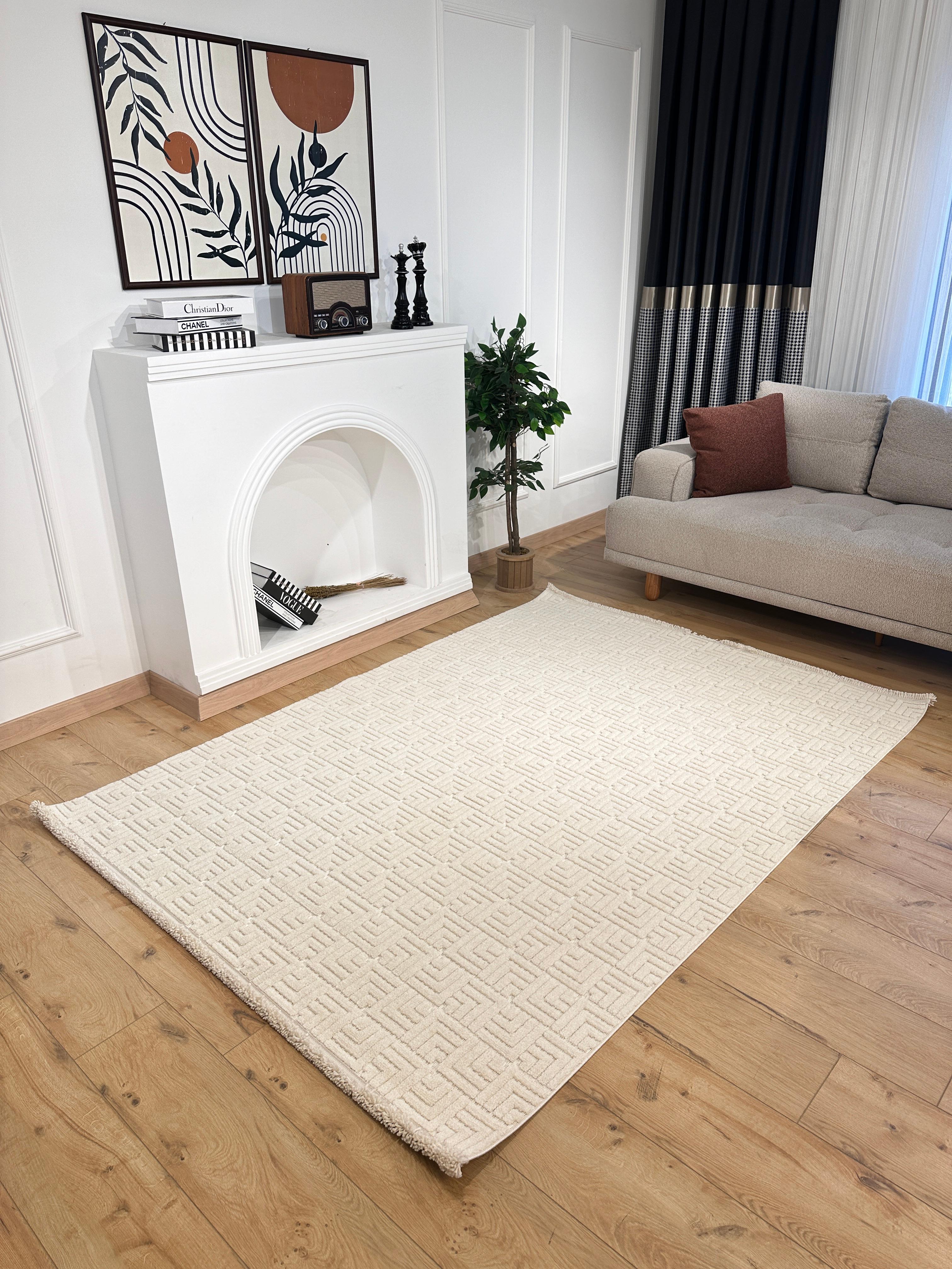 200X290 Gusto İskandinav Halı 988E Krem