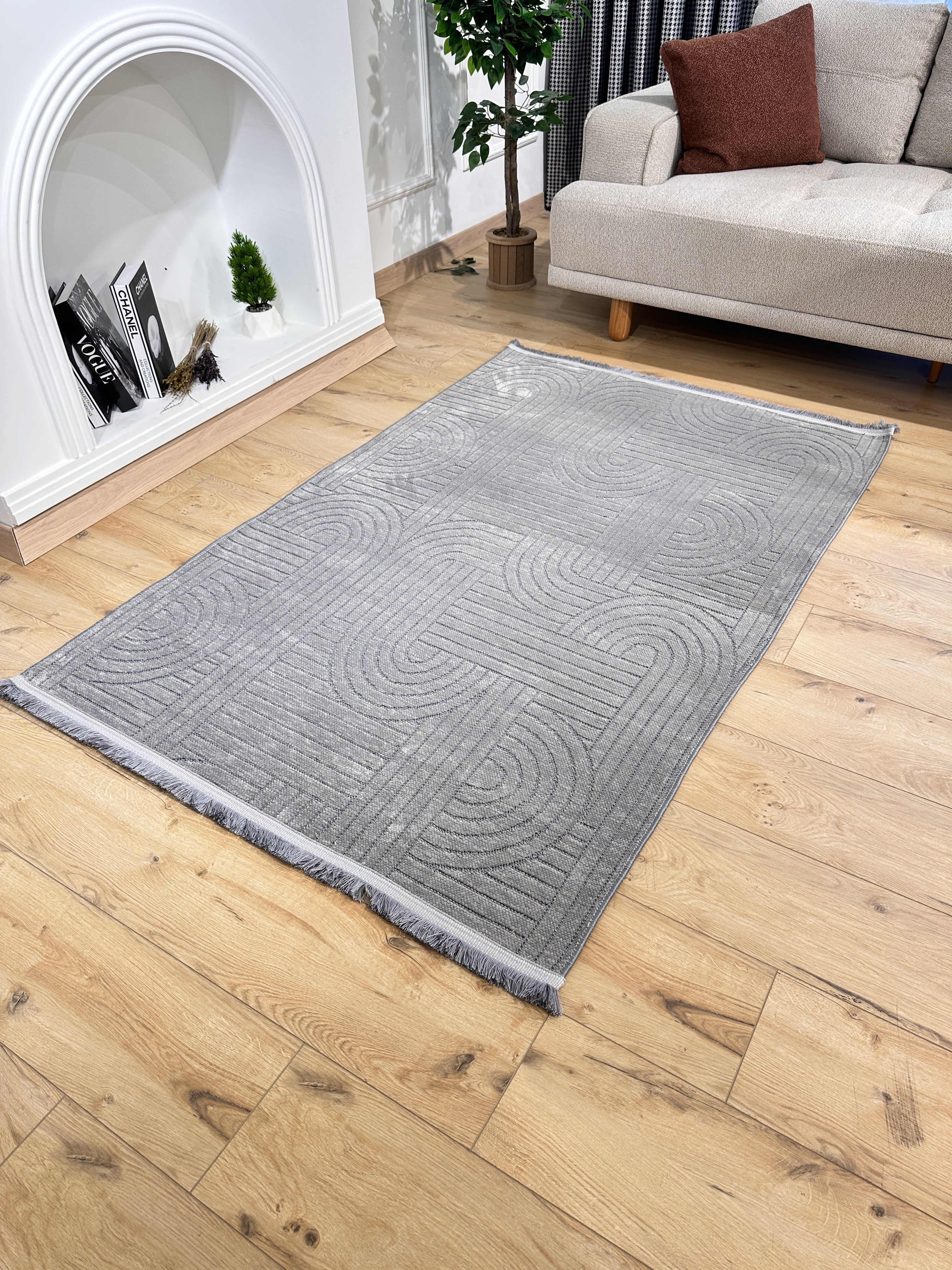 Şönil Kilim Sedef Desen Gri
