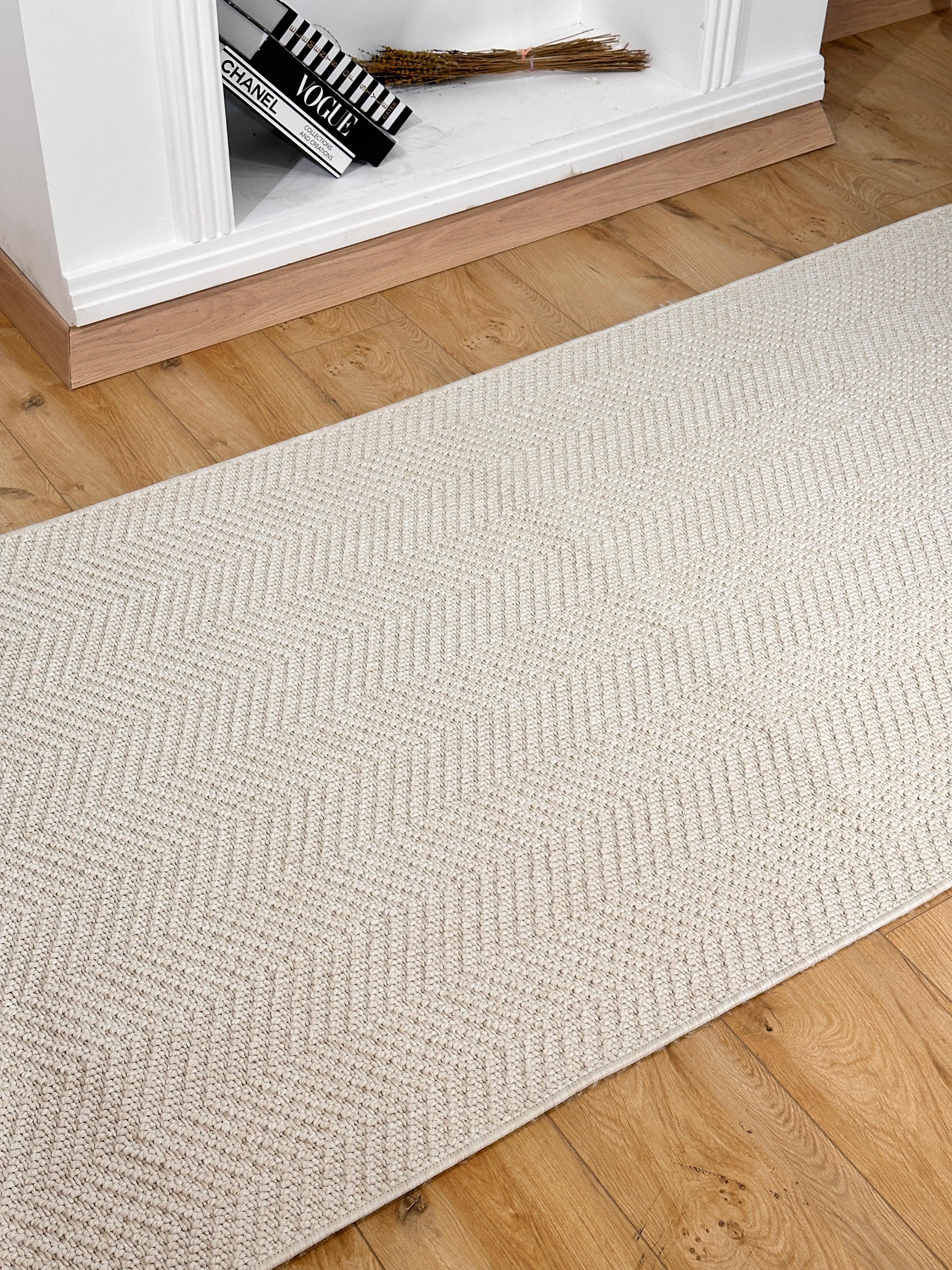 Özel Kesim Riva Jüt/Sisal Halı 6001B Krem