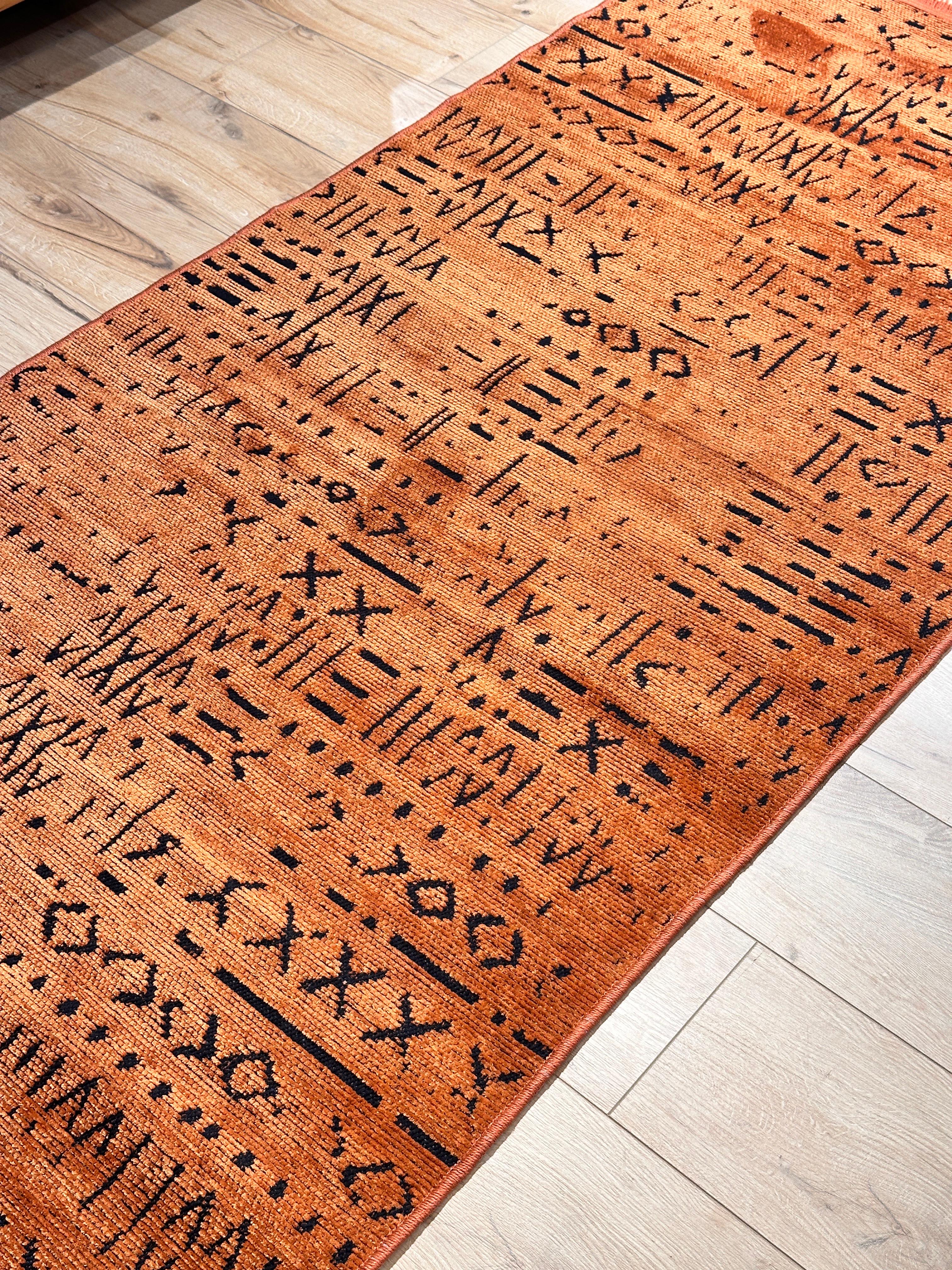 Kampanyalı Şönil Kilim Çivi Turuncu