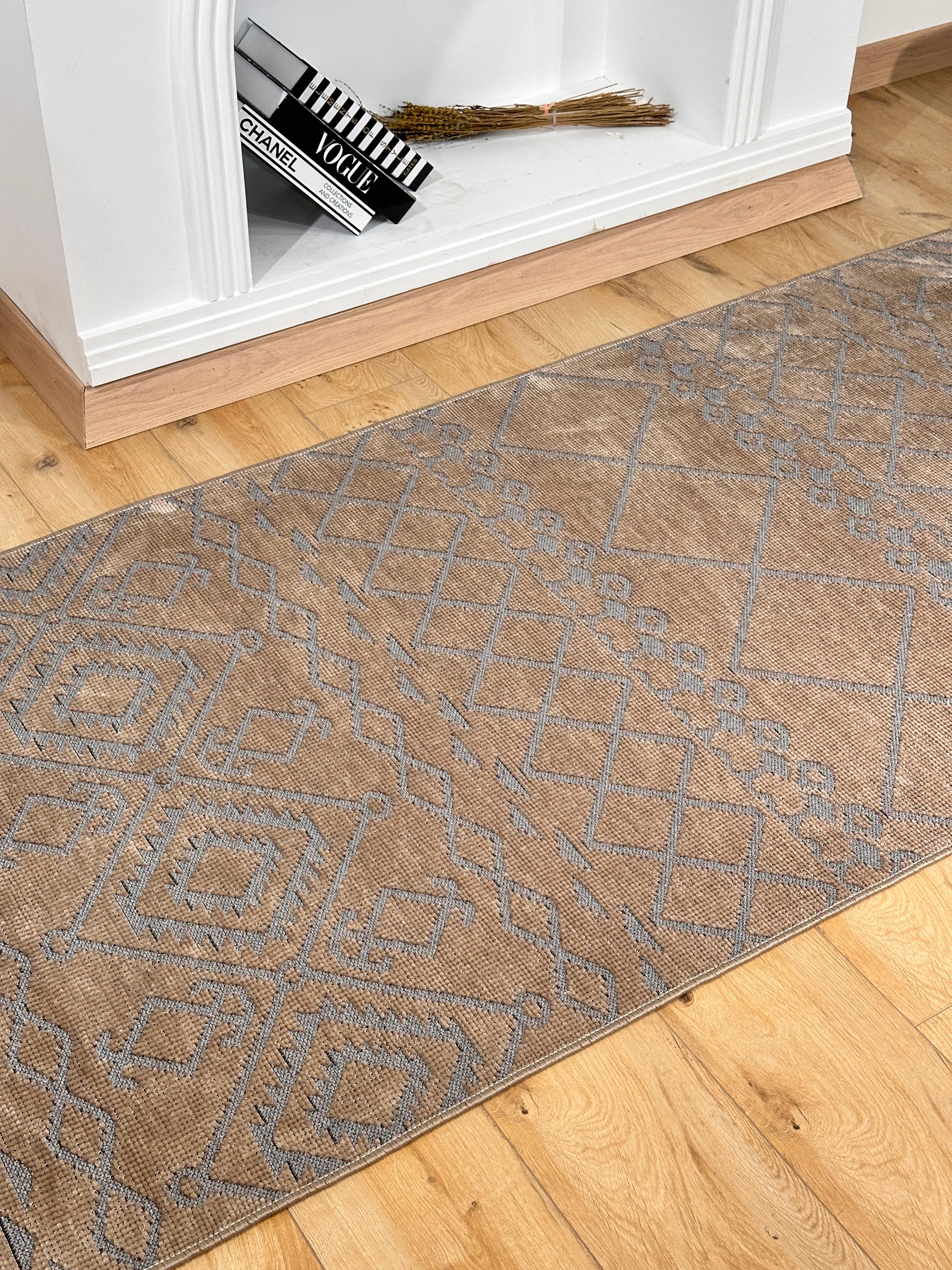 Özel Kesim Şönil Kilim Otantik Kahve