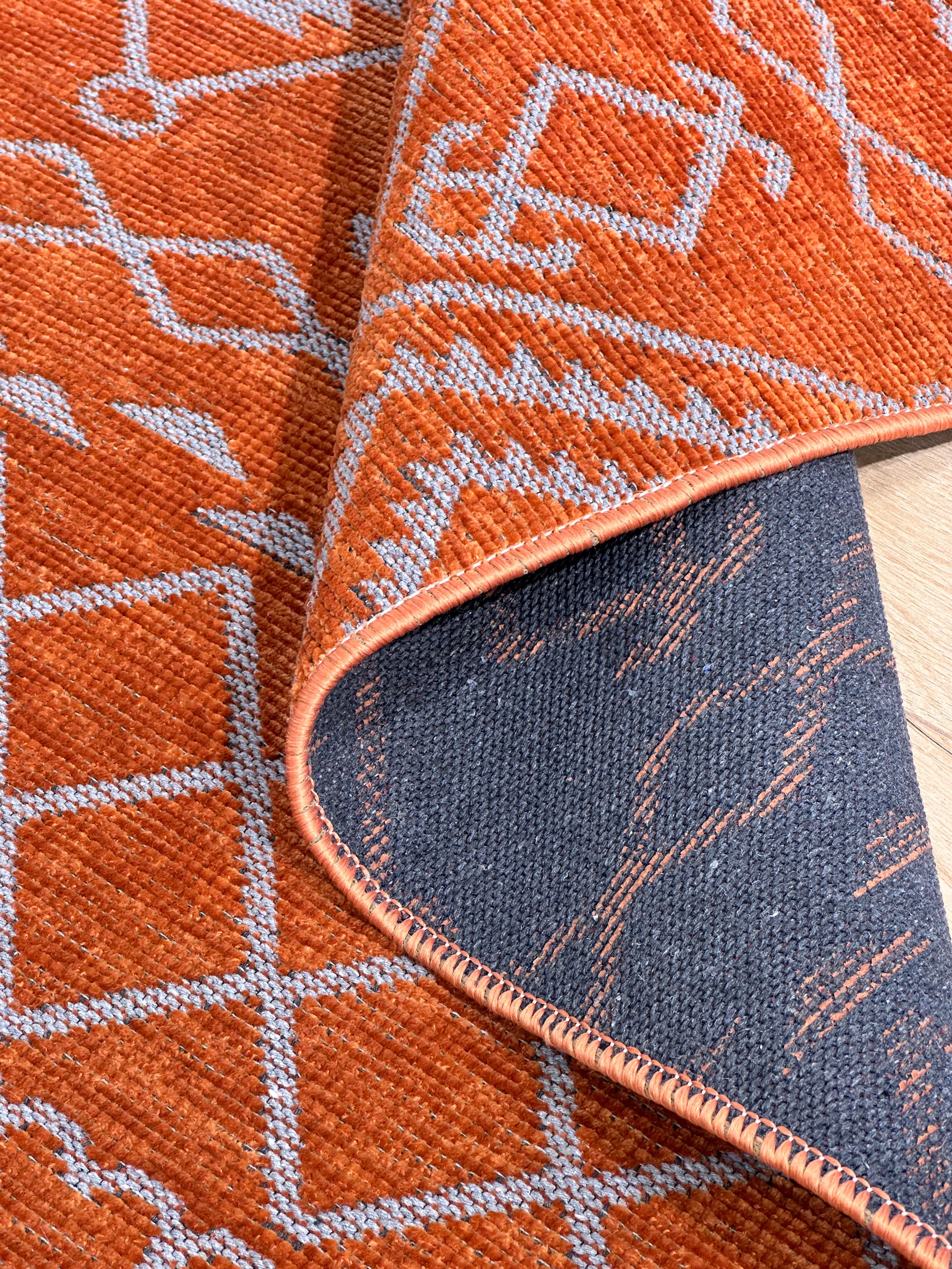 Özel Kesim Şönil Kilim Otantik Turuncu