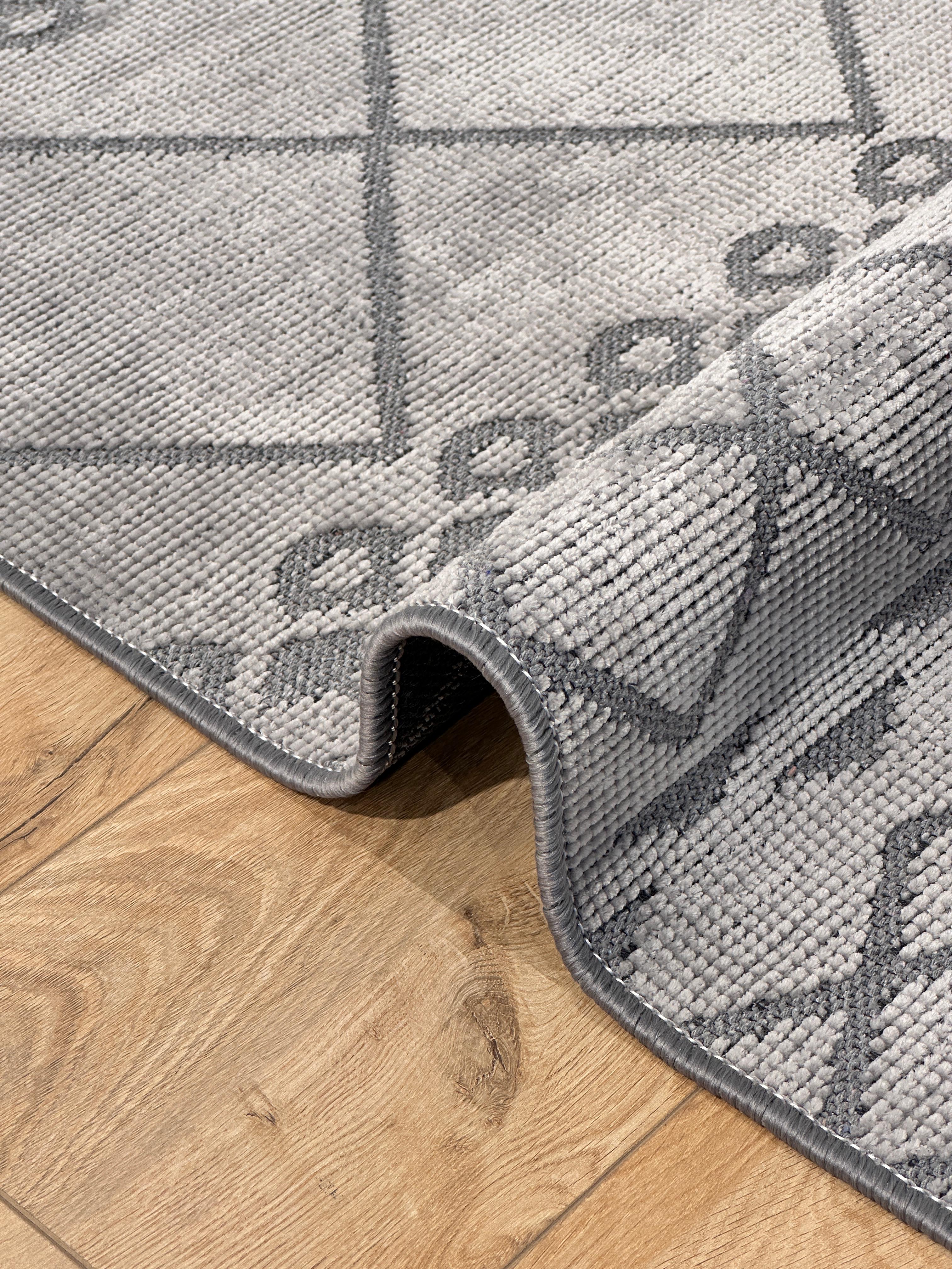Özel Kesim Şönil Kilim Otantik Gri